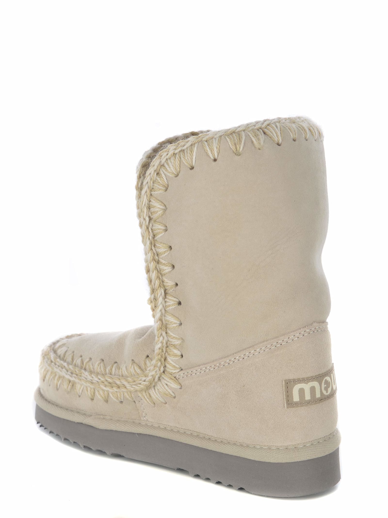 Shop Mou Boots  Eskimo 24 Made In Suede In Beige