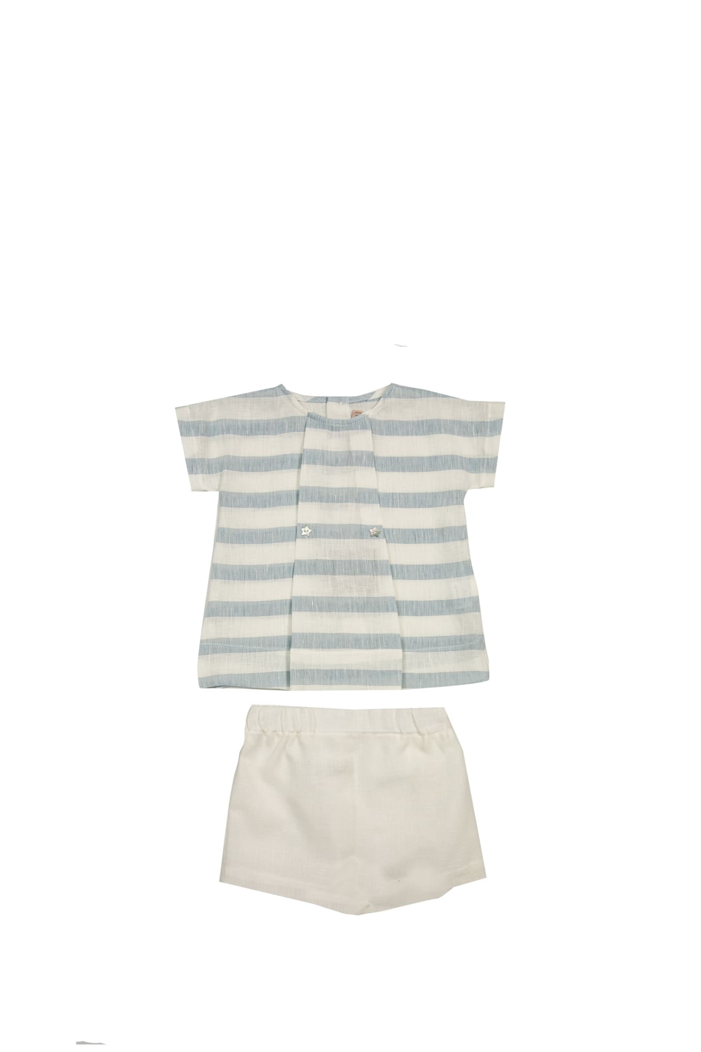 La Stupenderia Kids' Linen T-shirt And Shorts
