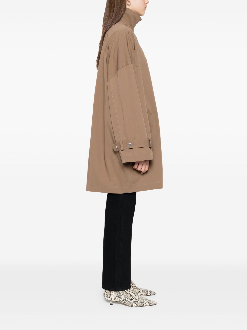 Totême Oversize Organic Cotton Trench Coat In Neutral