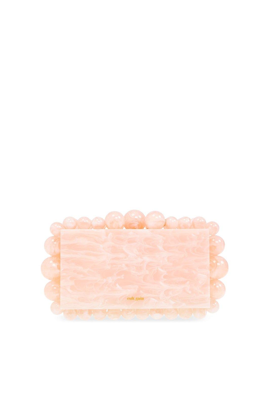 Shop Cult Gaia Eos Marble Detailed Clutch Bag In Pink