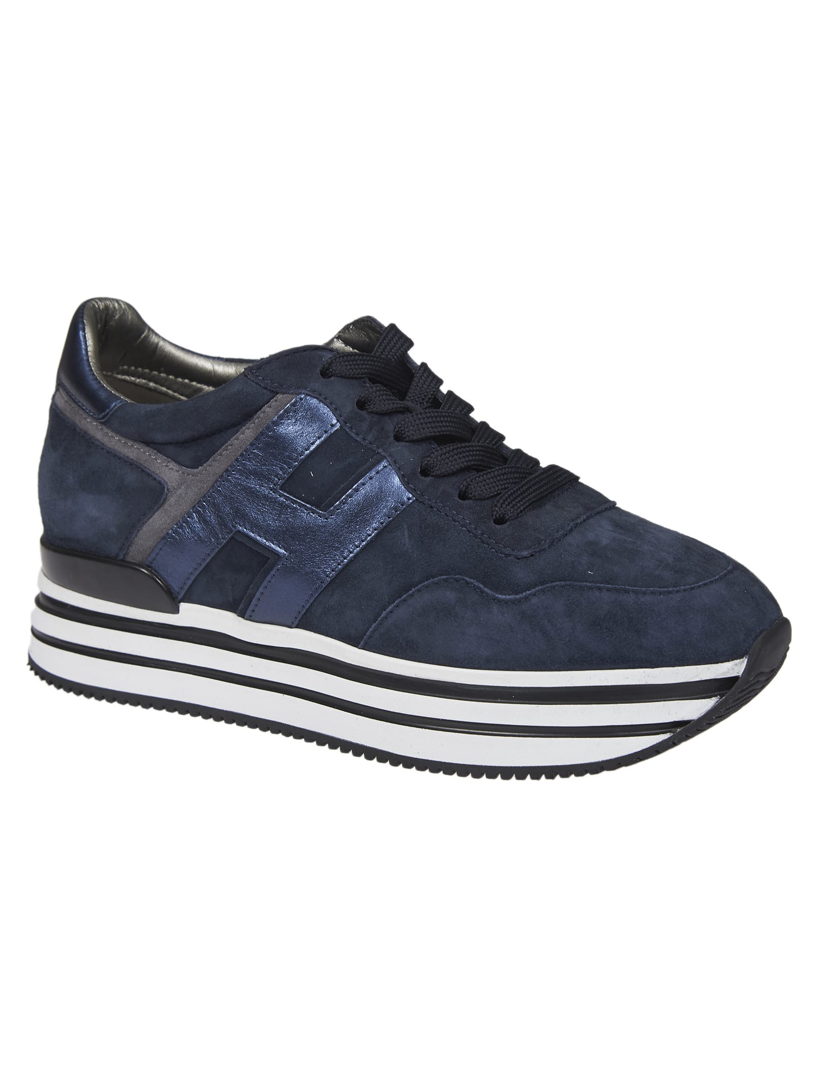 Shop Hogan Midi H483 Sneakers In Blue