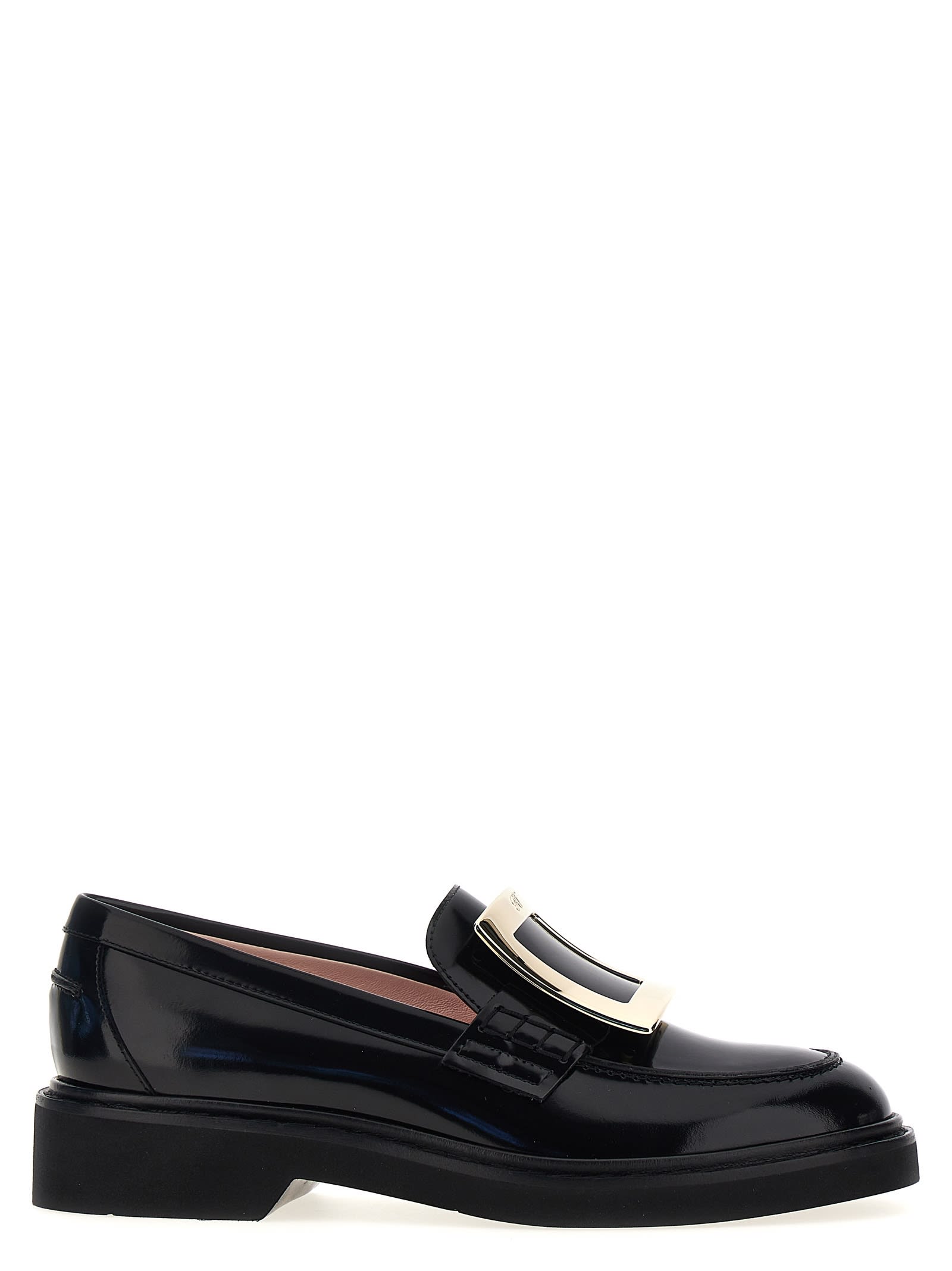 Shop Roger Vivier Viv Rangers Loafers In Black