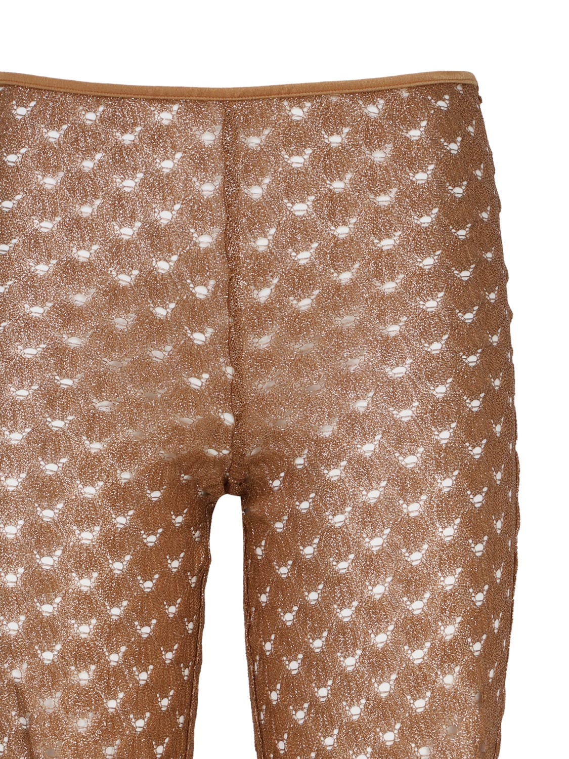Shop Missoni Flared Viscose Trousers In Roasted Pecan
