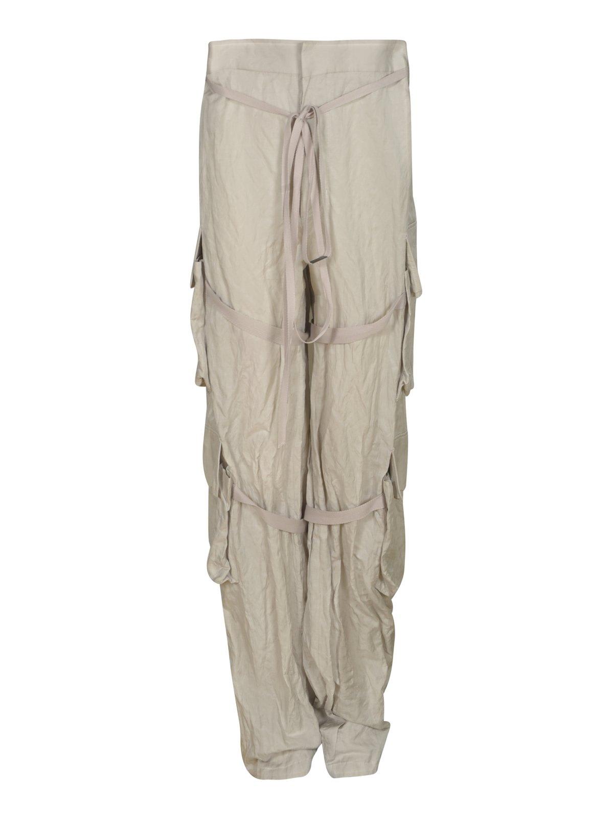 Shop Ann Demeulemeester Kat Cargo Pants In Ice