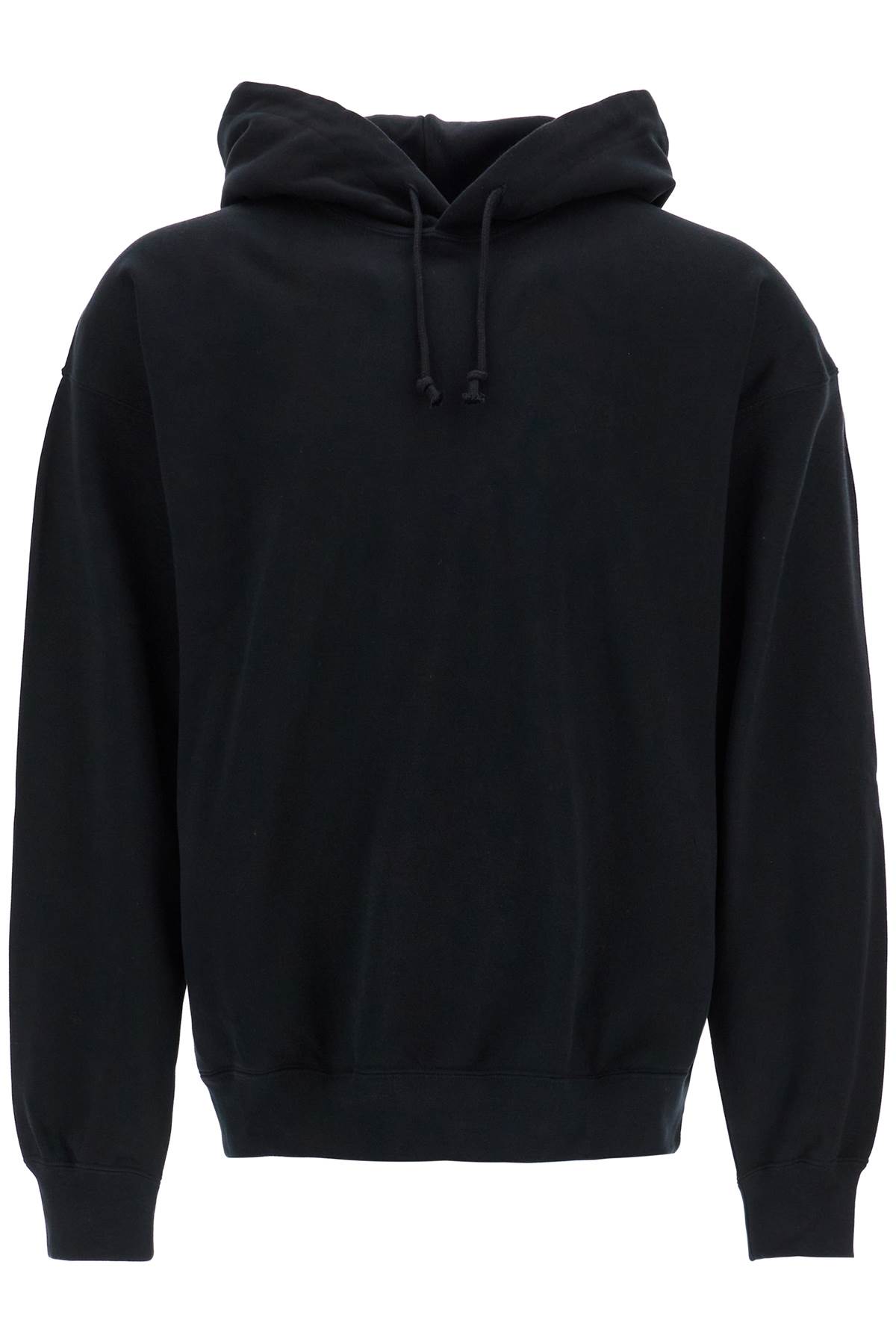 Mens Black Hoodie In Recycled Cotton And Polyester