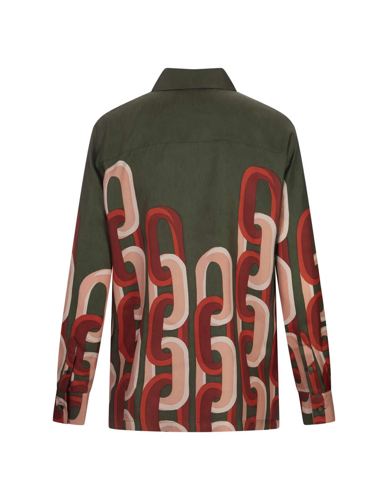 Shop La Doublej Boy Shirt In Prometheus Placée Camouflage In Silk Twill In Green