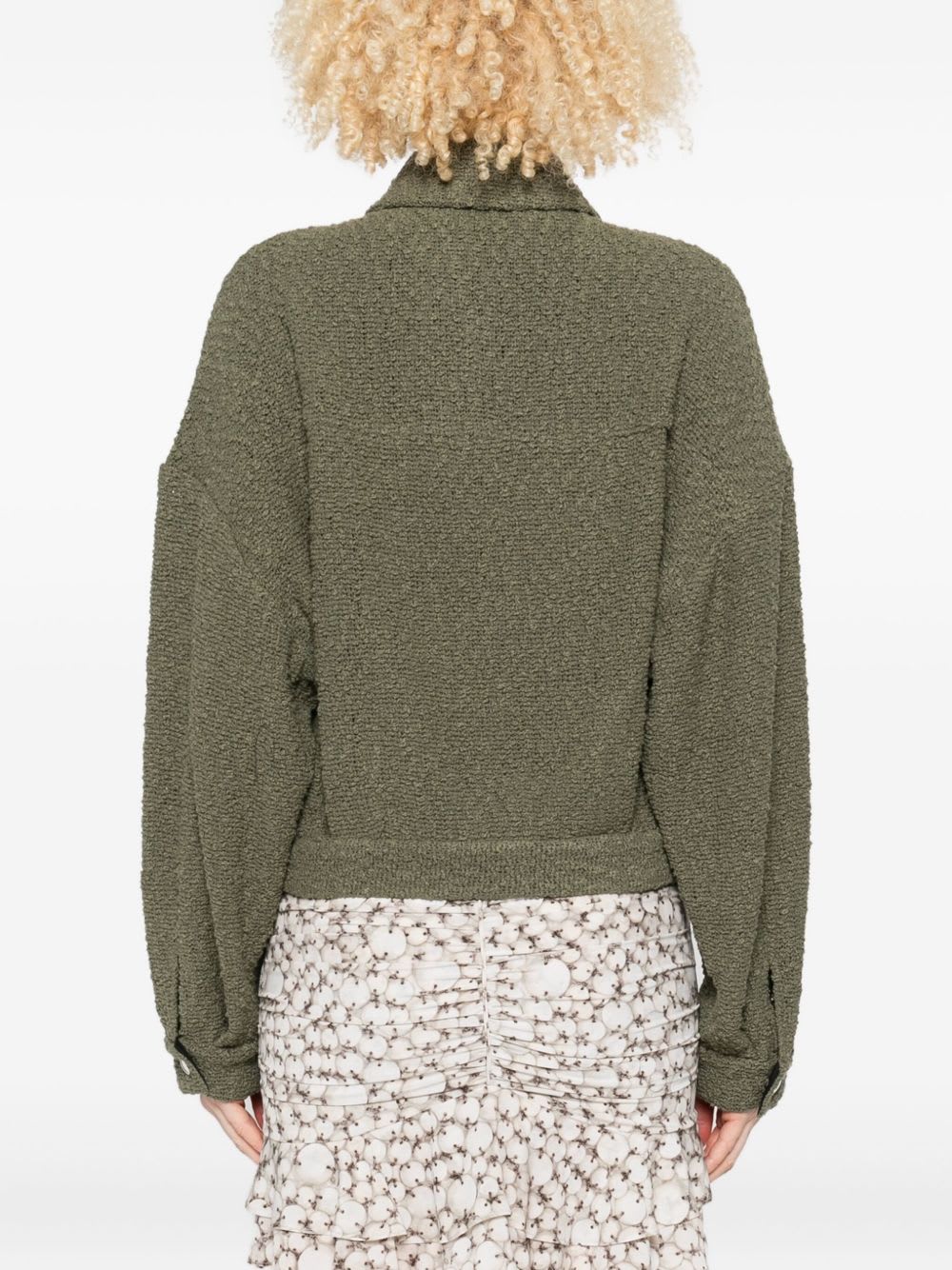 Iro Cotton Jacket Patch Pockets In Green