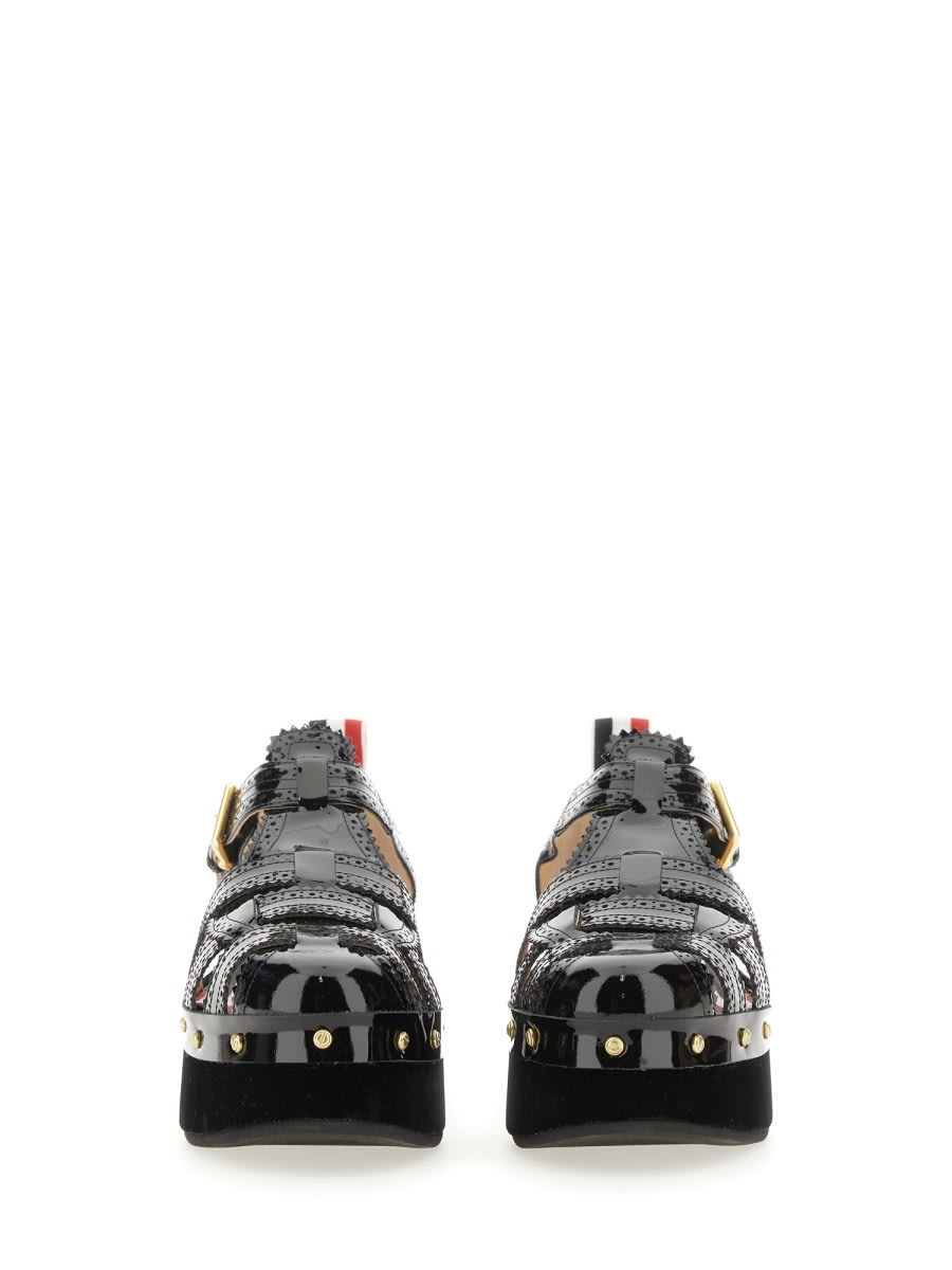 Thom Browne Studded Platform Sandal Open Toe In Black