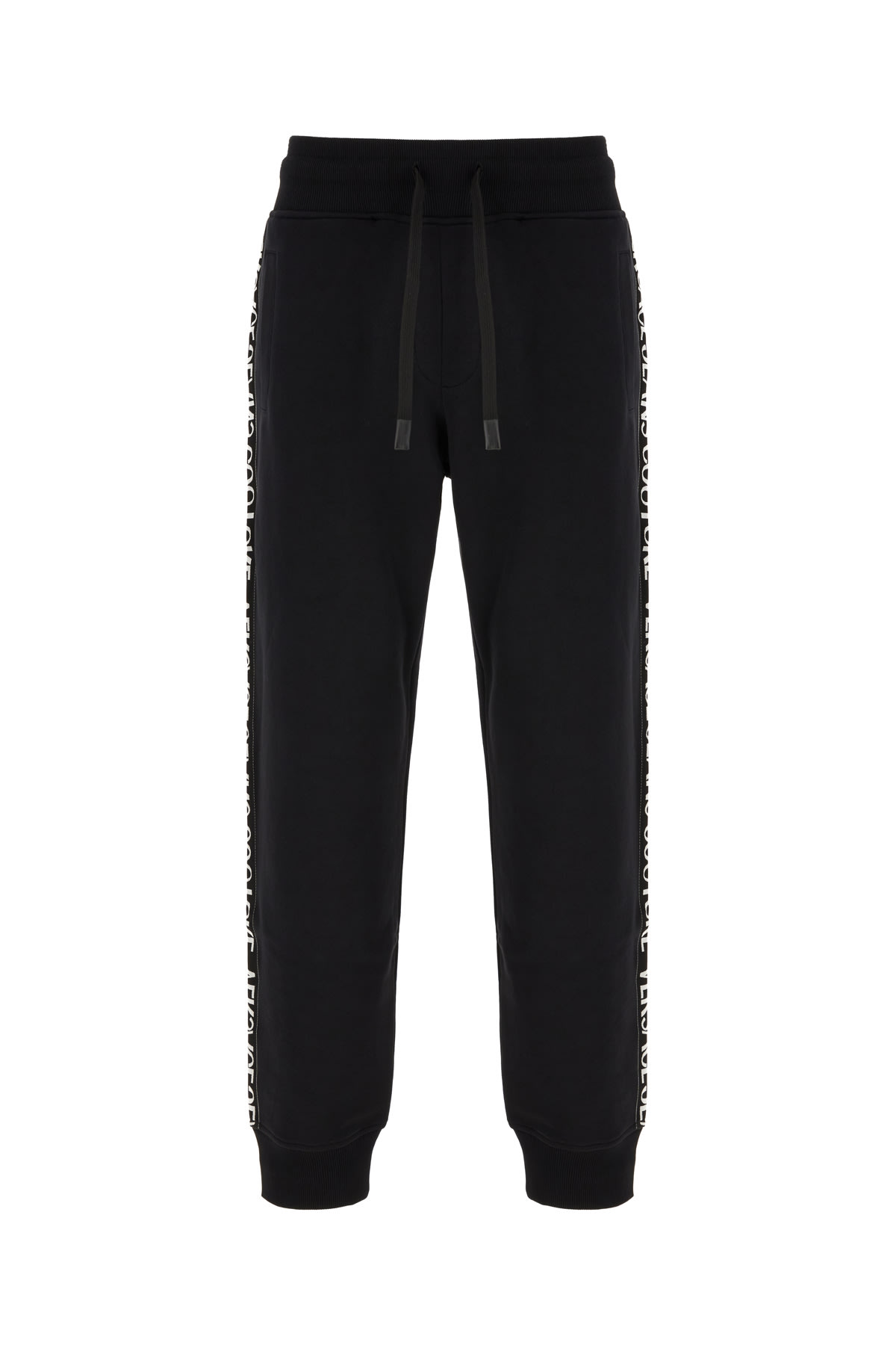 Shop Versace Jeans Couture Black Cotton Joggers