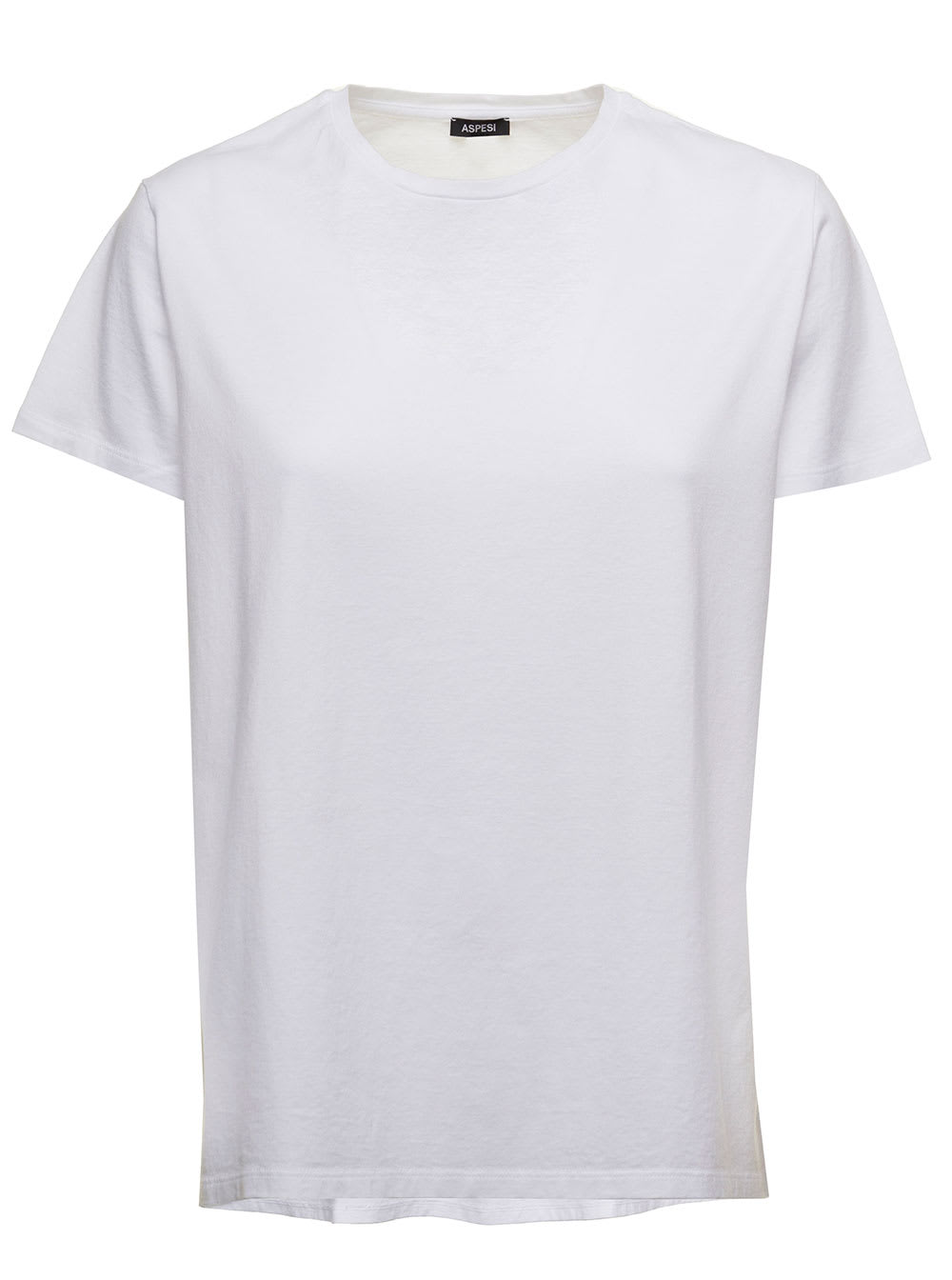 Aspesi Womens Basic White Cotton T-shirt