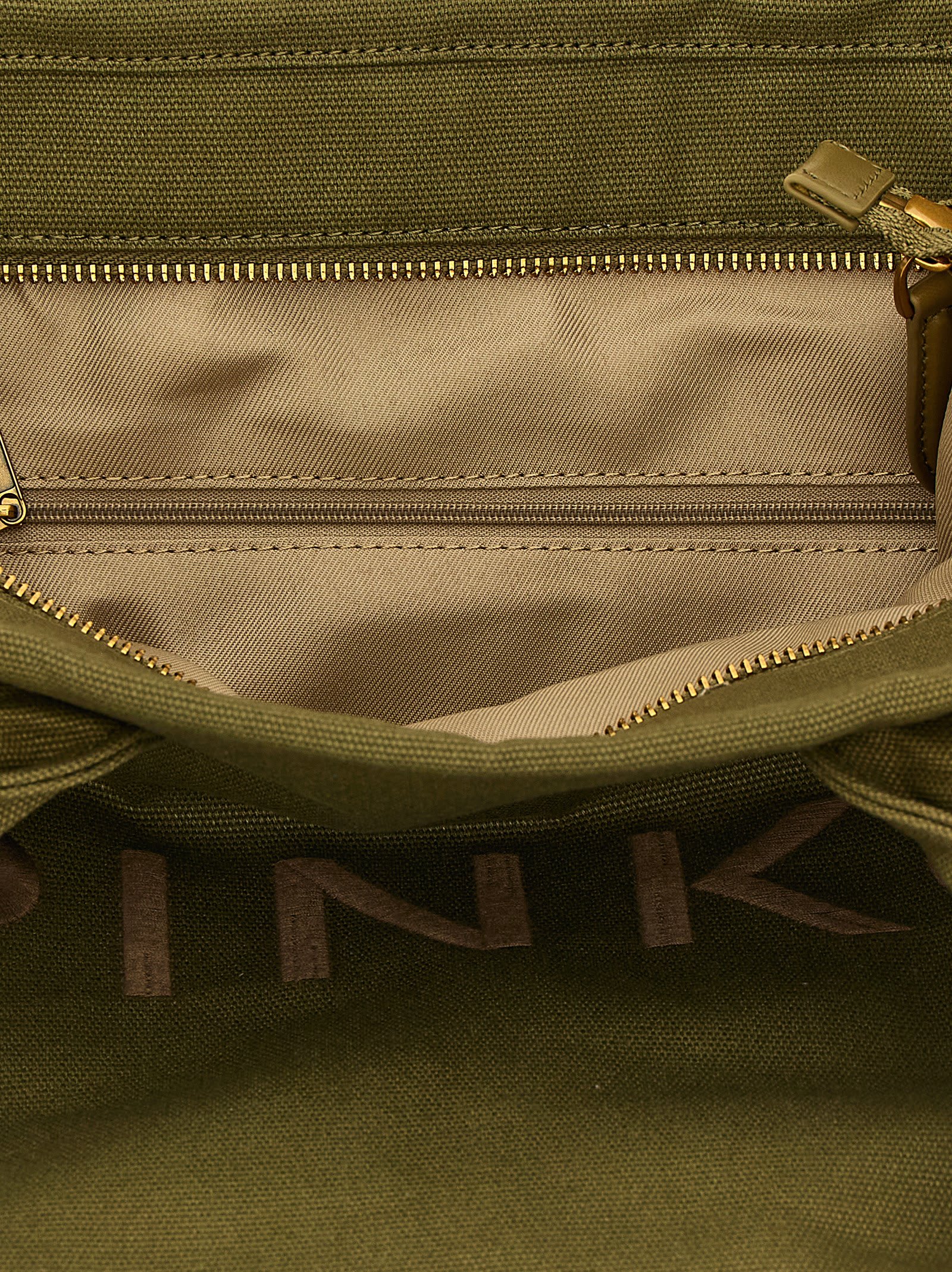 Pinko Medium Beach Shopping Bag In Green