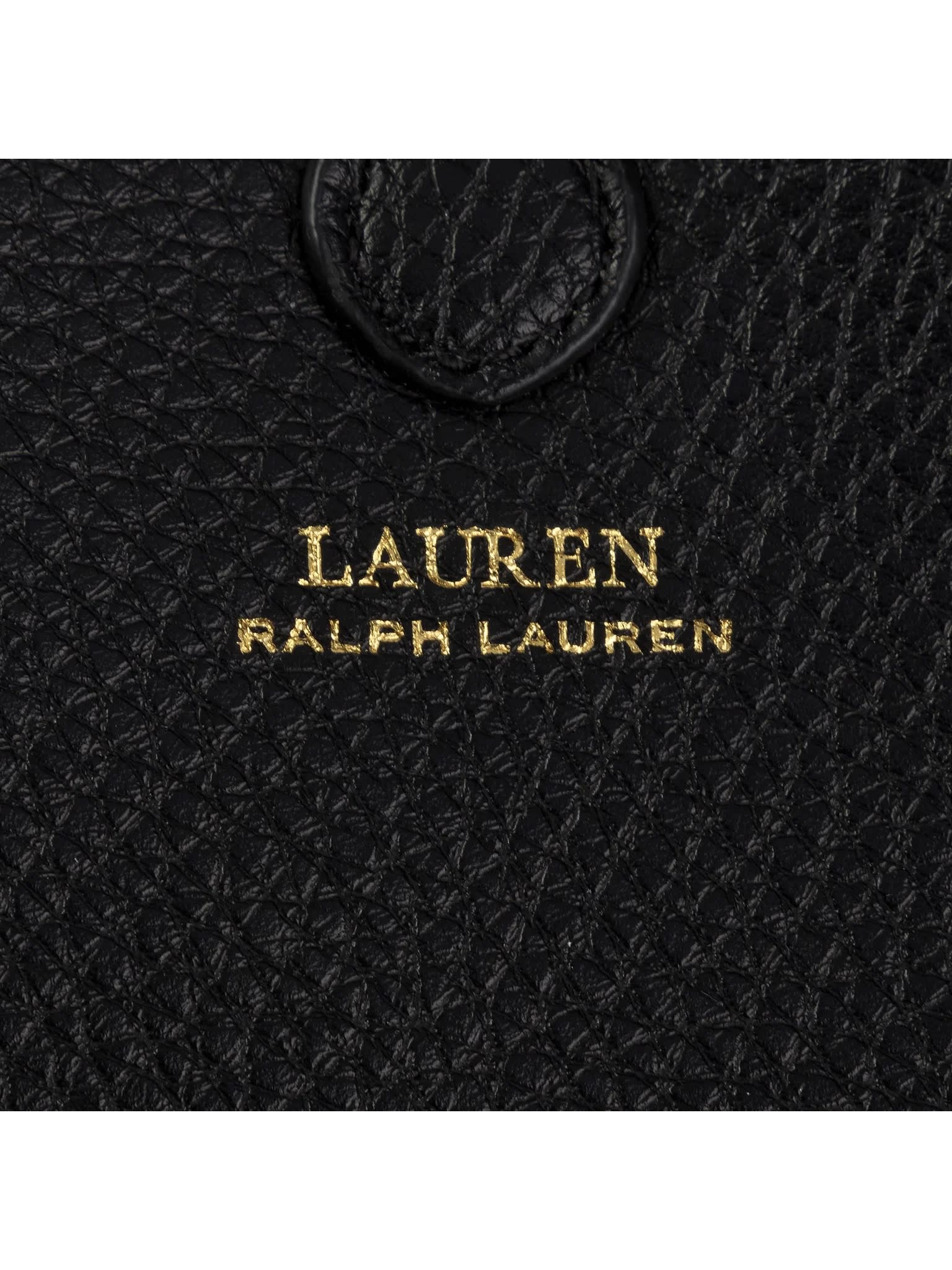 Shop Ralph Lauren Rvrsble Tote Tote Medium In Black Taupe