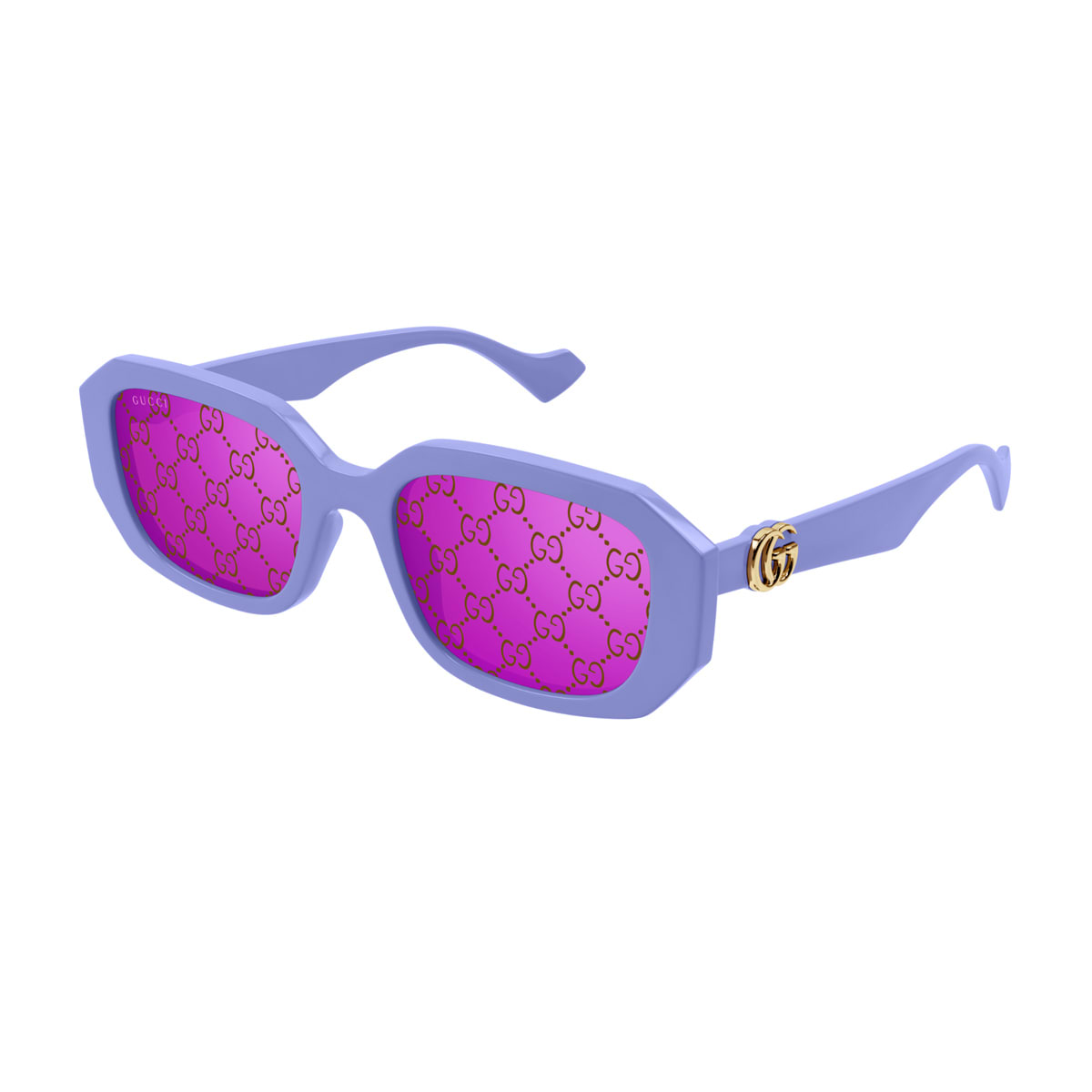 Shop Gucci Gg1535s Line Gg Logo 004 Sunglasses In Viola