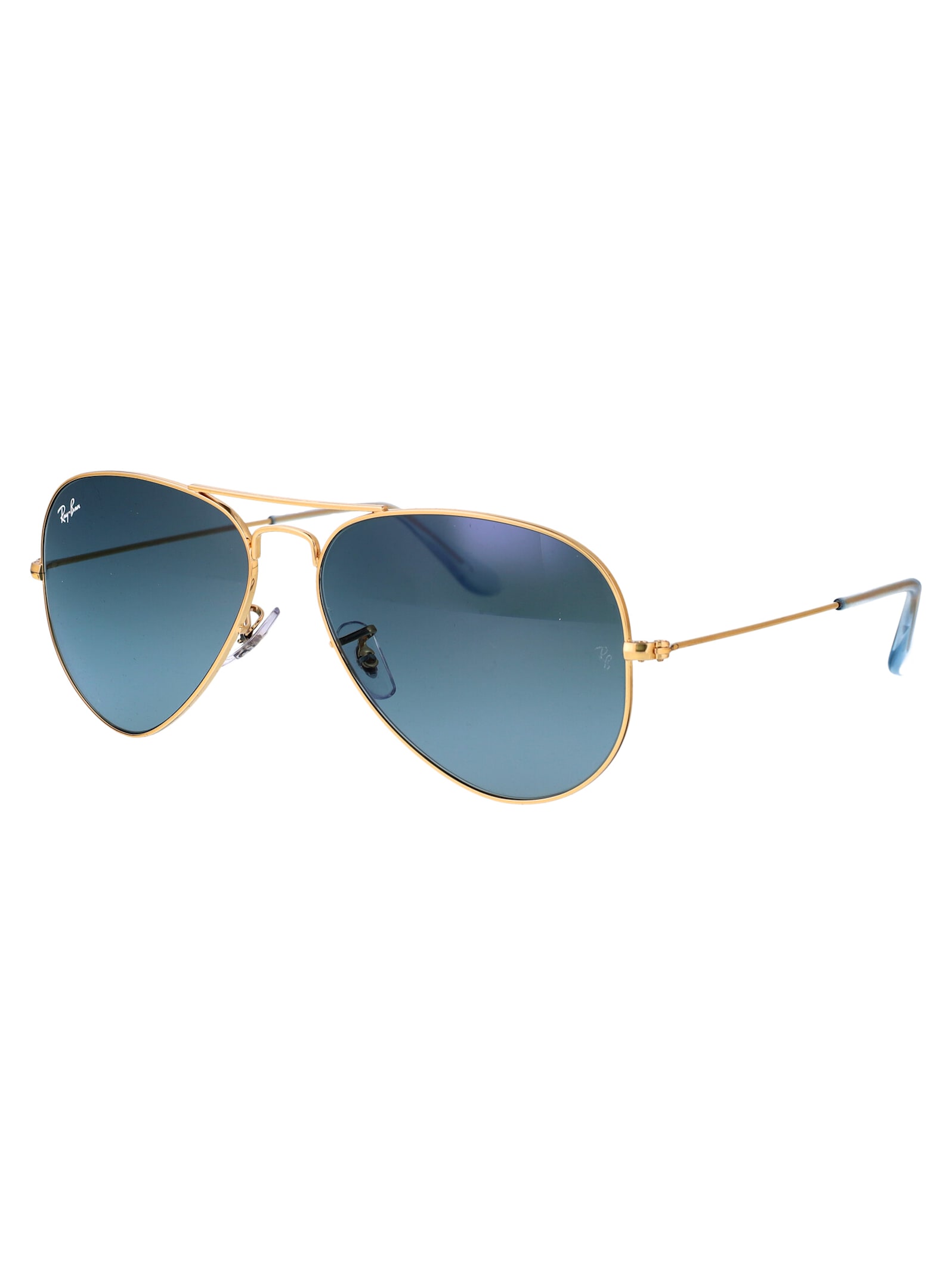 Shop Ray Ban Aviator Sunglasses In 001/3m Gold