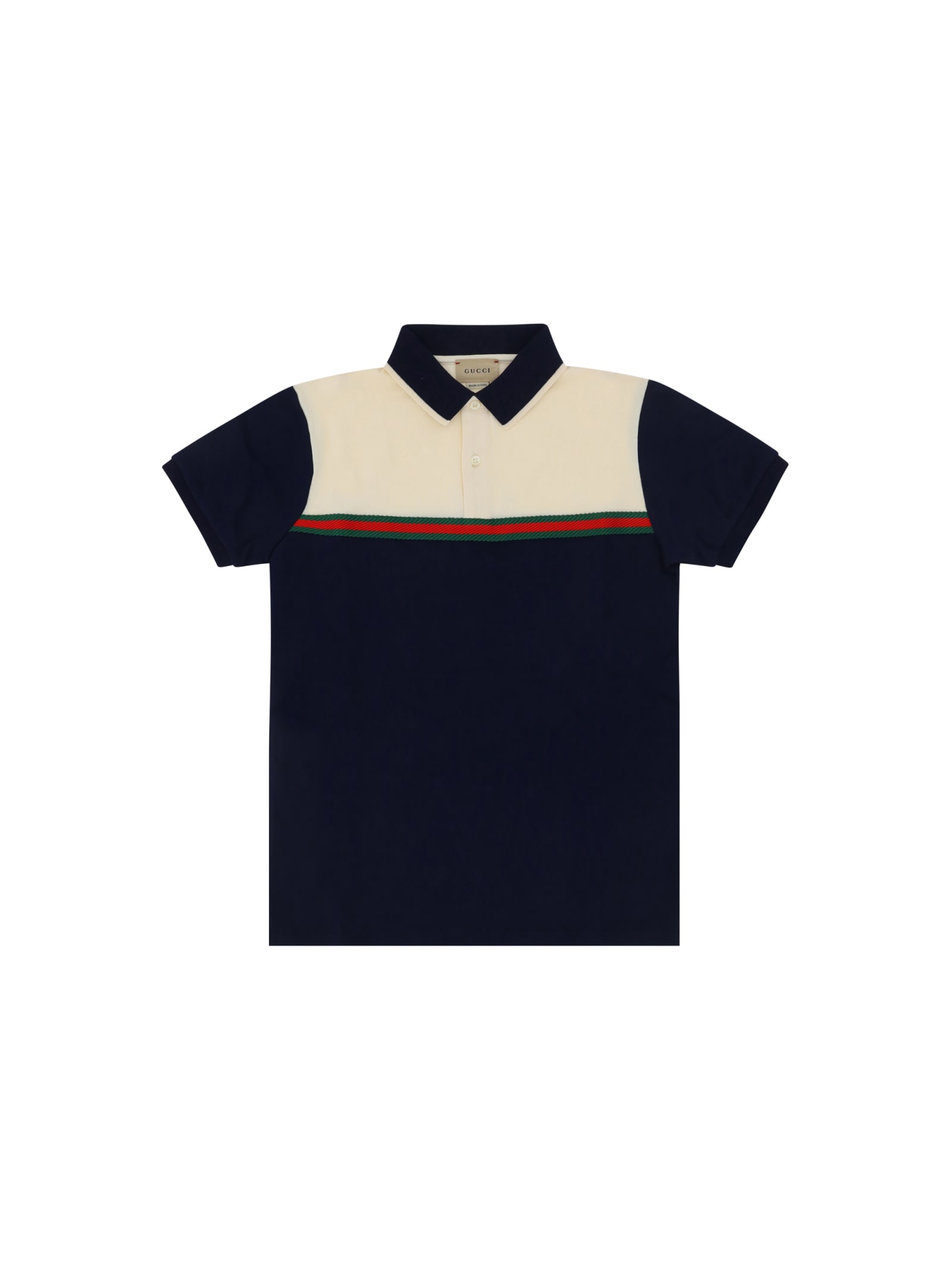 Gucci Kids Navy Blue Polo Shirt for Boys