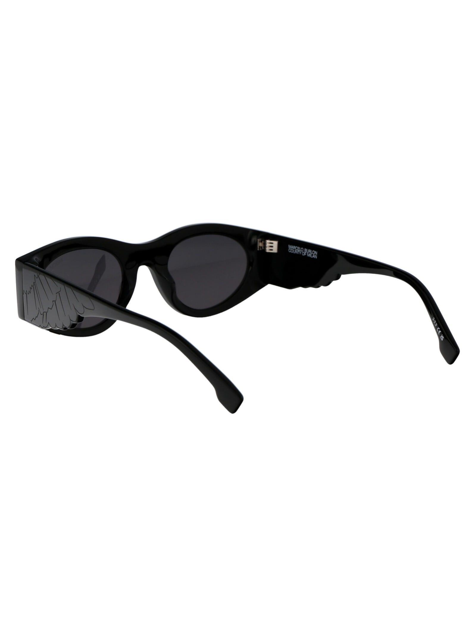 Shop Marcelo Burlon County Of Milan Pasithea 021 Sunglasses In 1007 Black