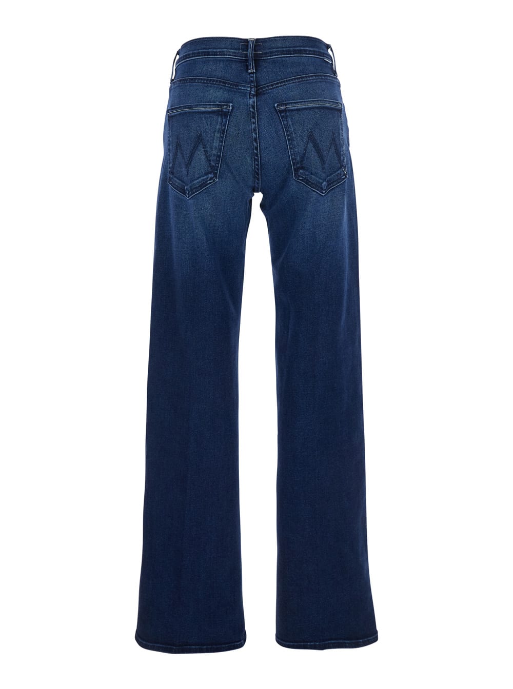 Mother Wide Leg Mid Rise Denim Trousers In Brown