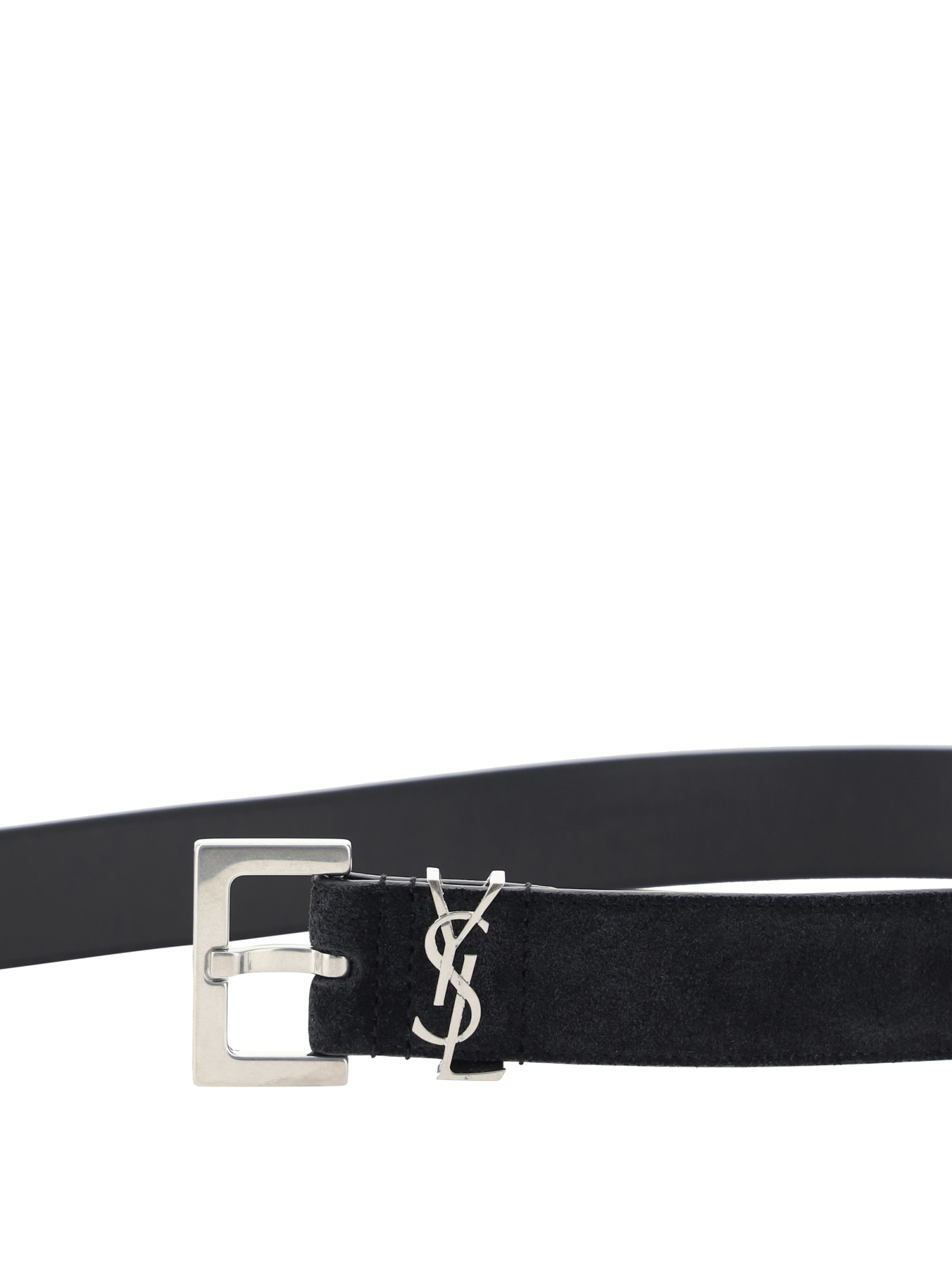 Shop Saint Laurent Belt In Nero