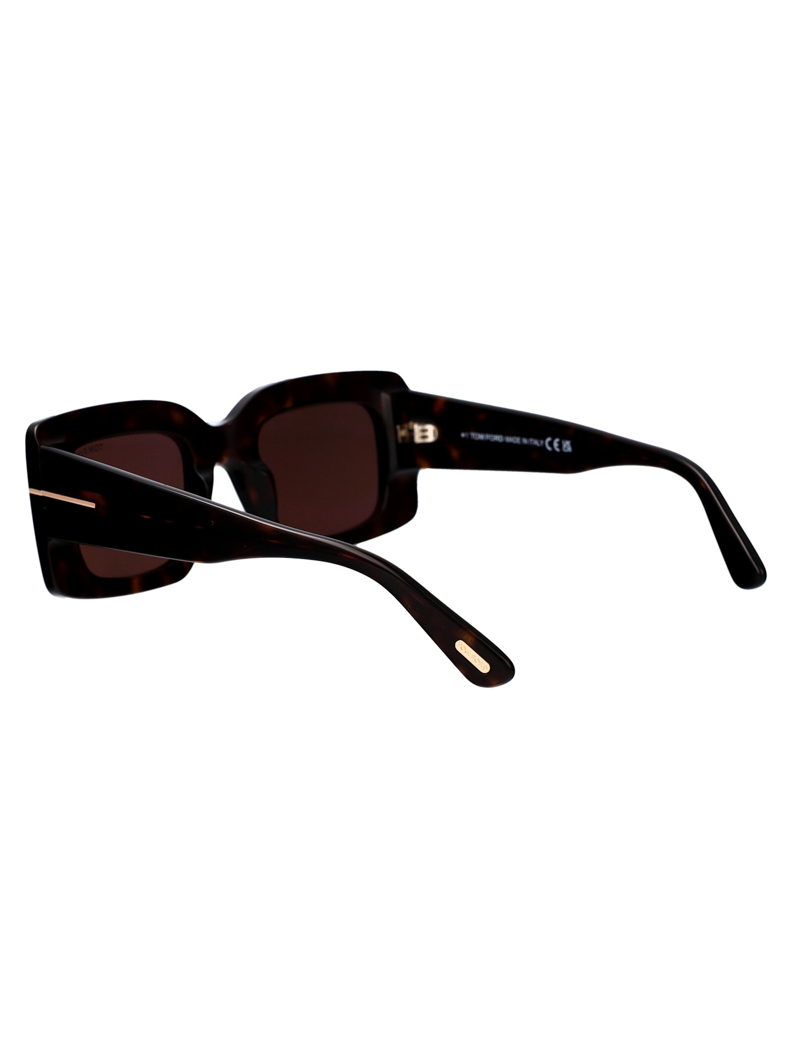 Tom Ford Rectangle-frame Sunglasses In Havana