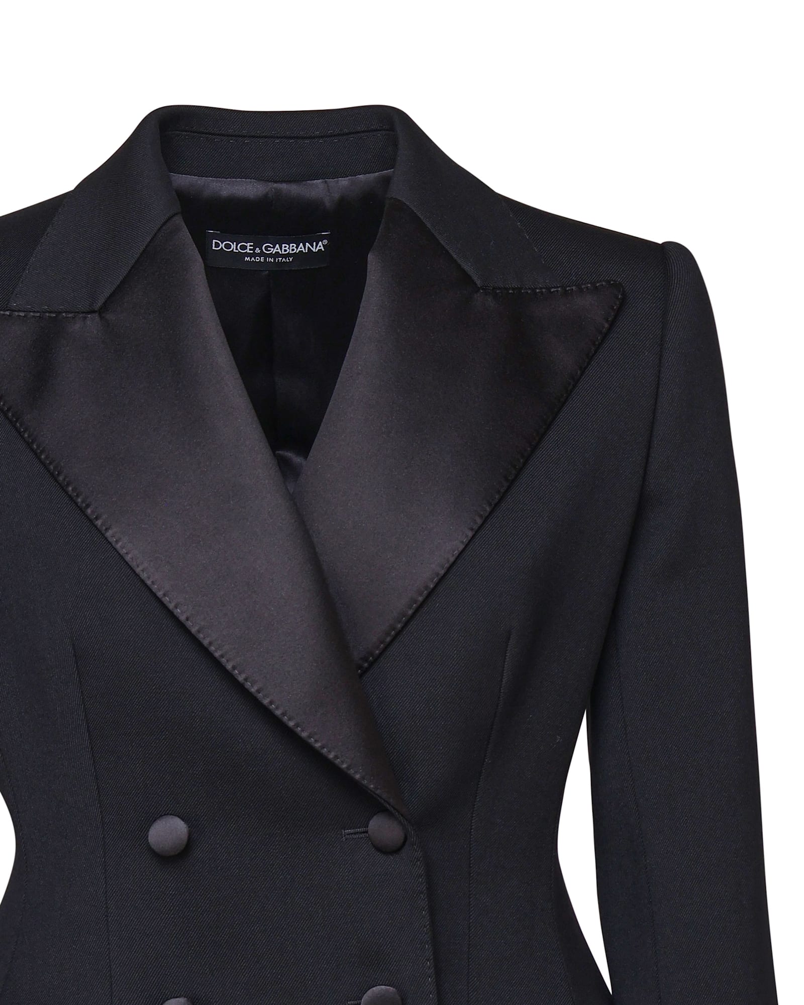 Shop Dolce & Gabbana Double-breasted Tuxedo Jacket In Black