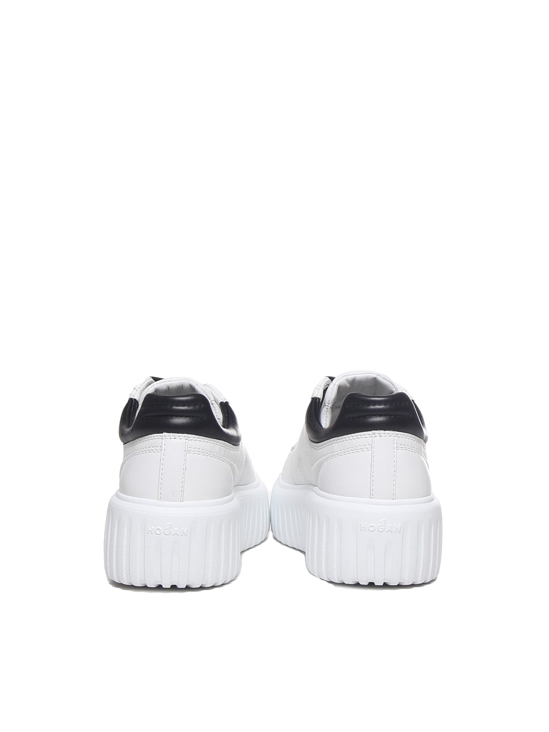 Shop Hogan H-stripes Sneakers In White