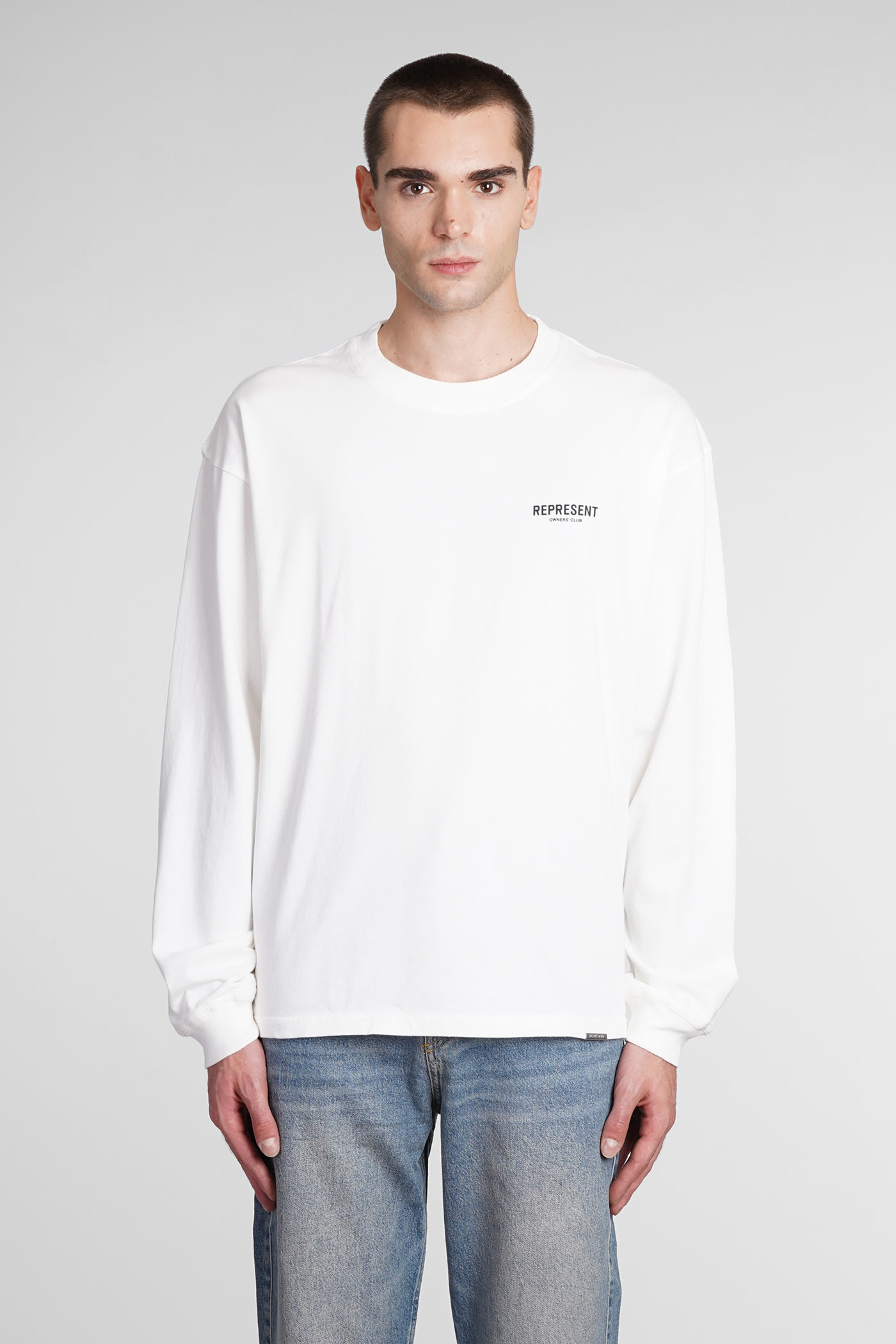 Represent Long-sleeved Sweatshirt In White