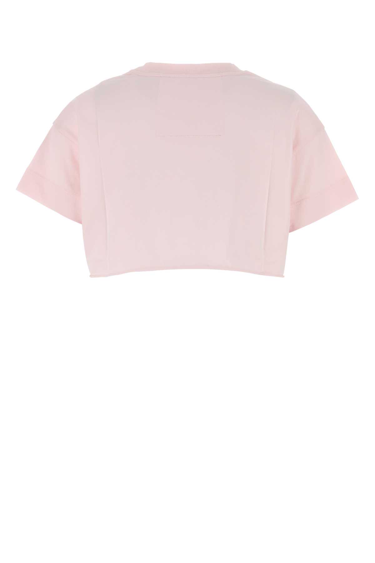 Givenchy Pastel Pink Cotton Crop Top In Pink