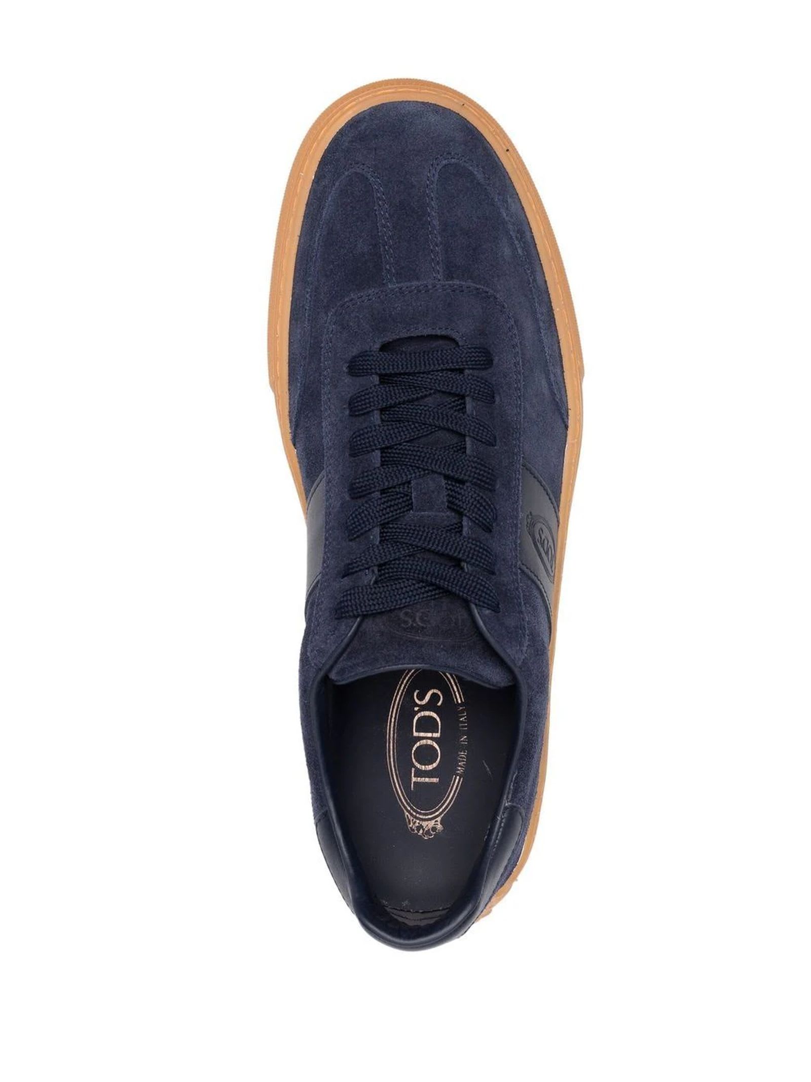 TOD'S BLUE SUEDE SNEAKERS 