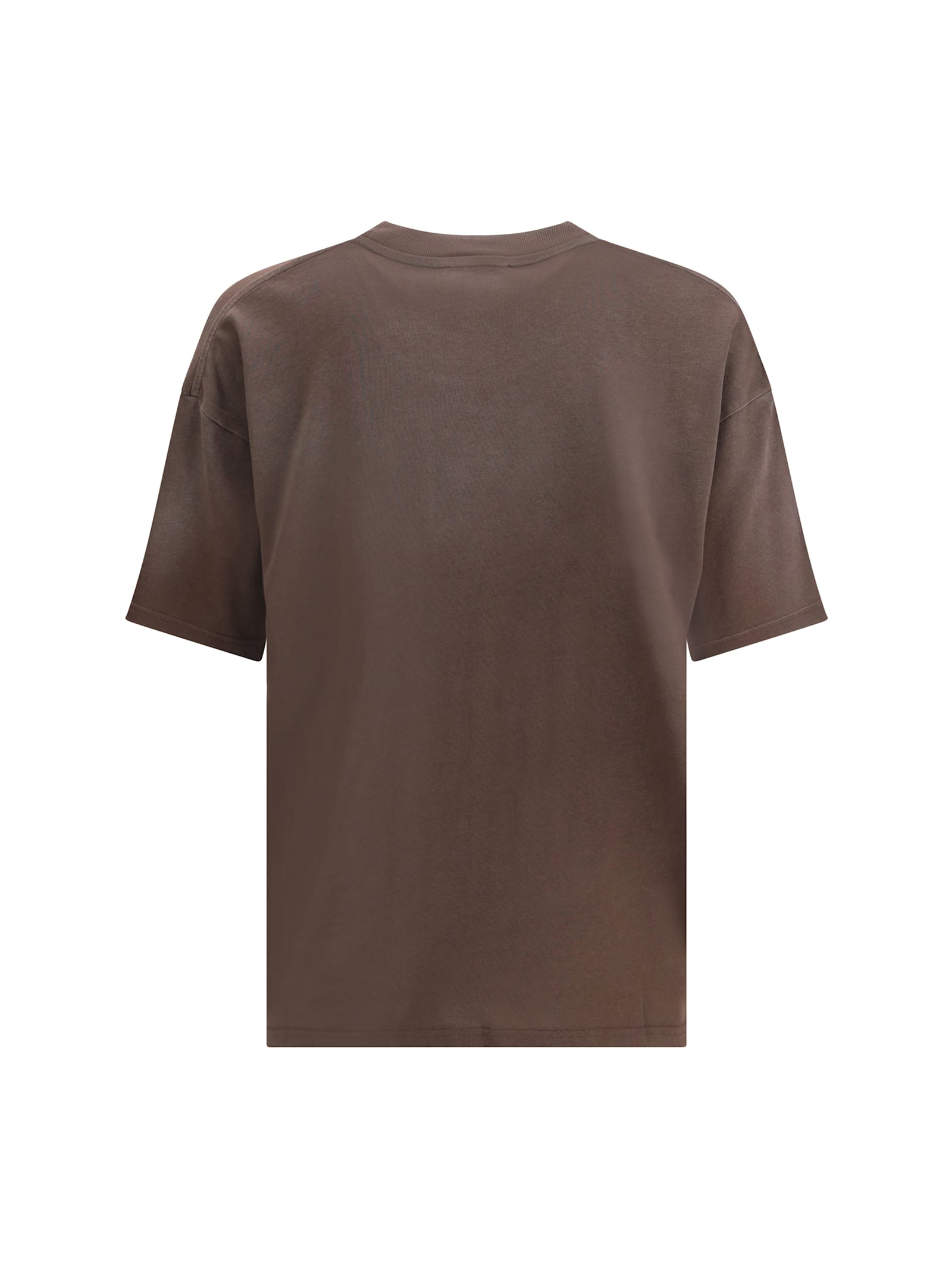 Represent Legacy Crest Cotton T-shirt With Distressed Effect In Brown