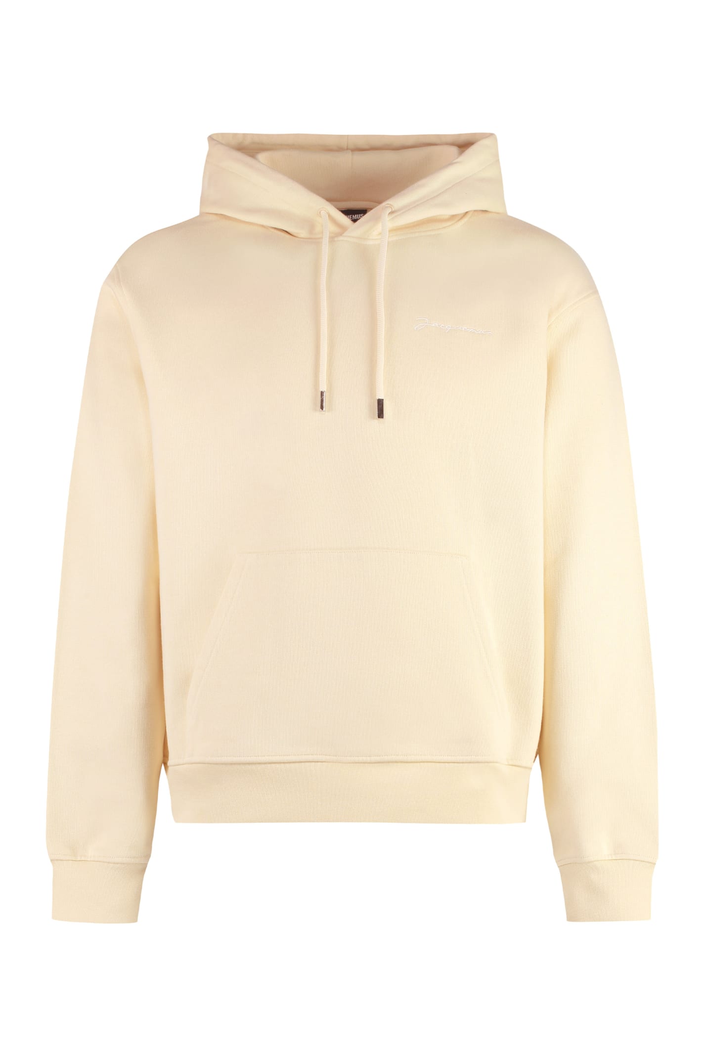 Shop Jacquemus Cotton Hoodie In Yellow