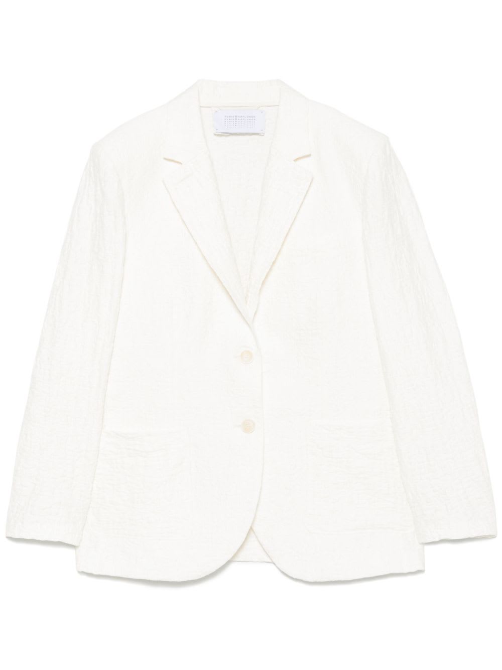 Harris Wharf London Cotton Blend Blazer Jacket In White