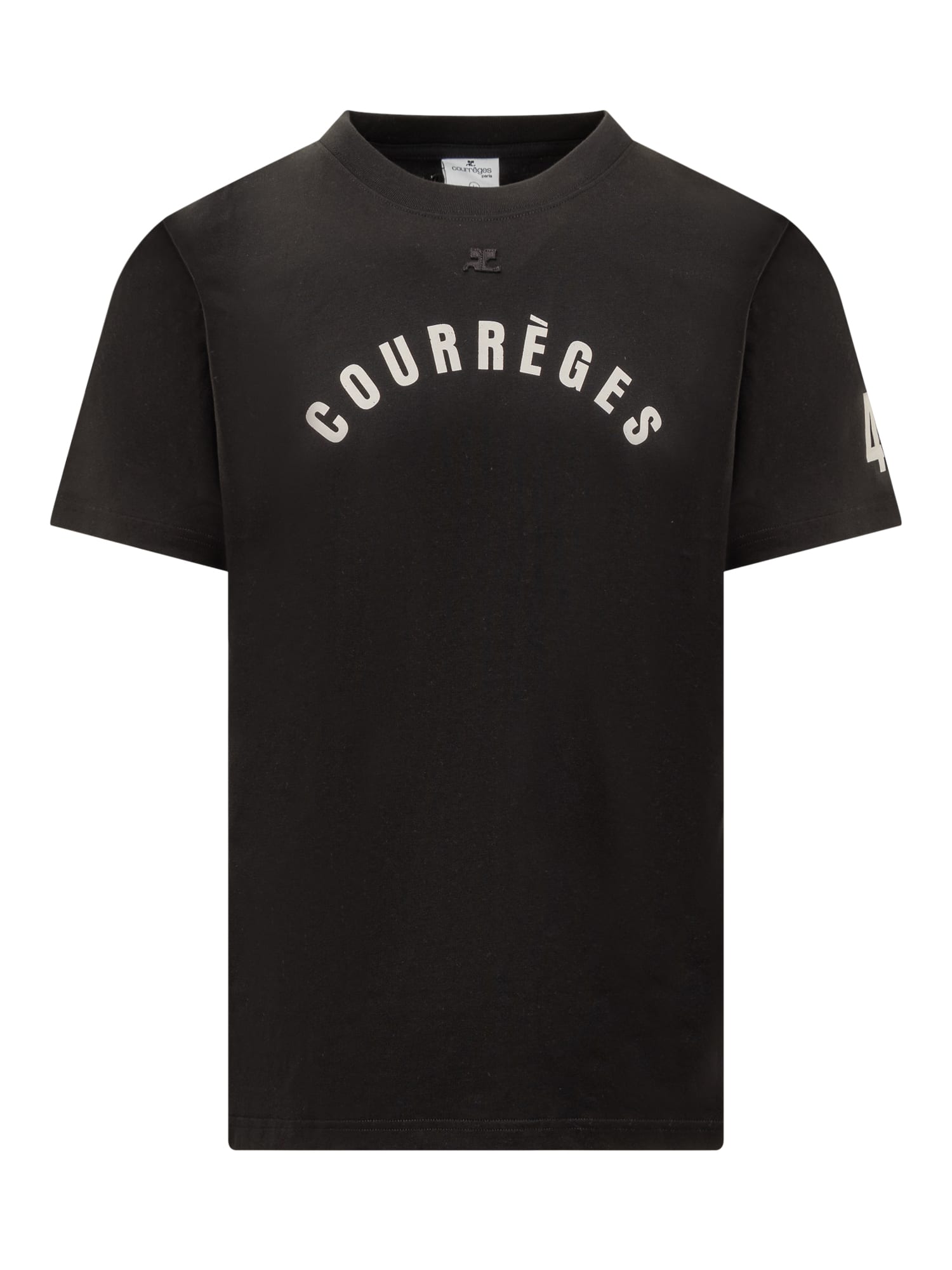 Shop Courrèges T-shirt With Logo In Black