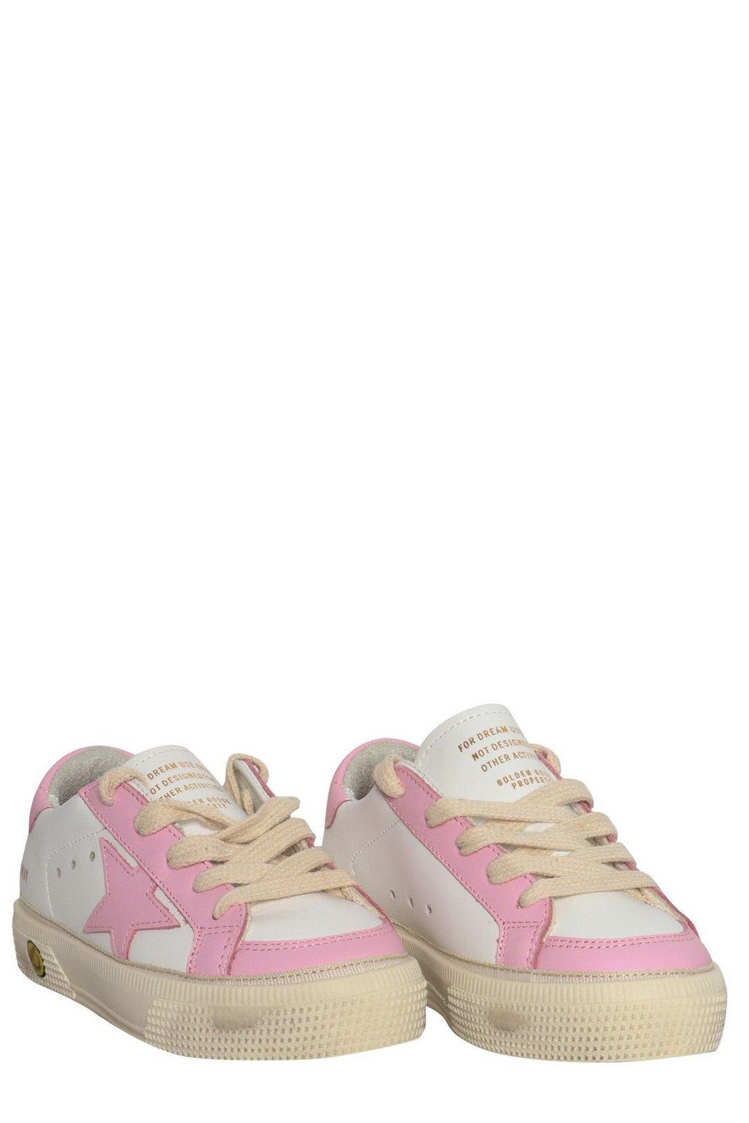 Shop Golden Goose Young May Star Patch Sneakers In White
