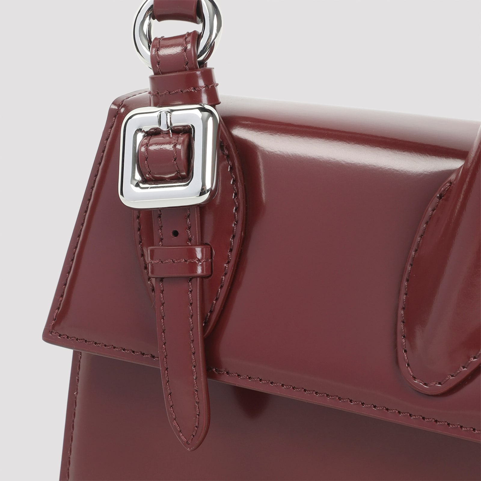 Jacquemus Le Chiquito Moyen Boucle Handbag In Burgundy