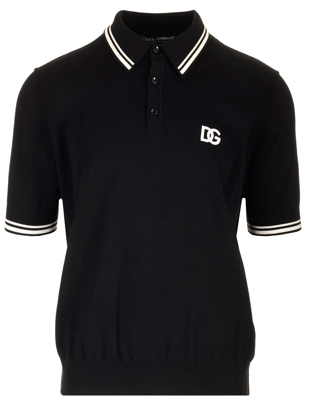 Shop Dolce & Gabbana Slim Fit Polo Shirt In Black