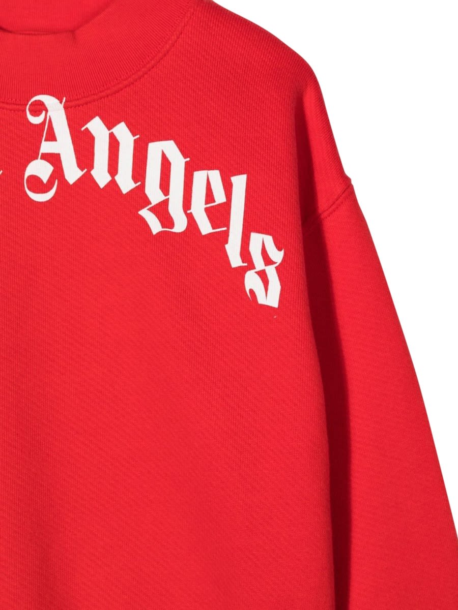 Shop Palm Angels Classic Overlogo Crewneck In Red