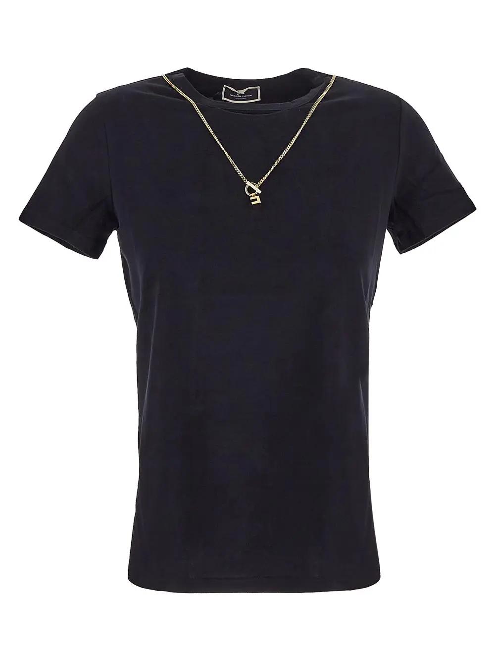 Shop Elisabetta Franchi Cotton T-shirt  In Black