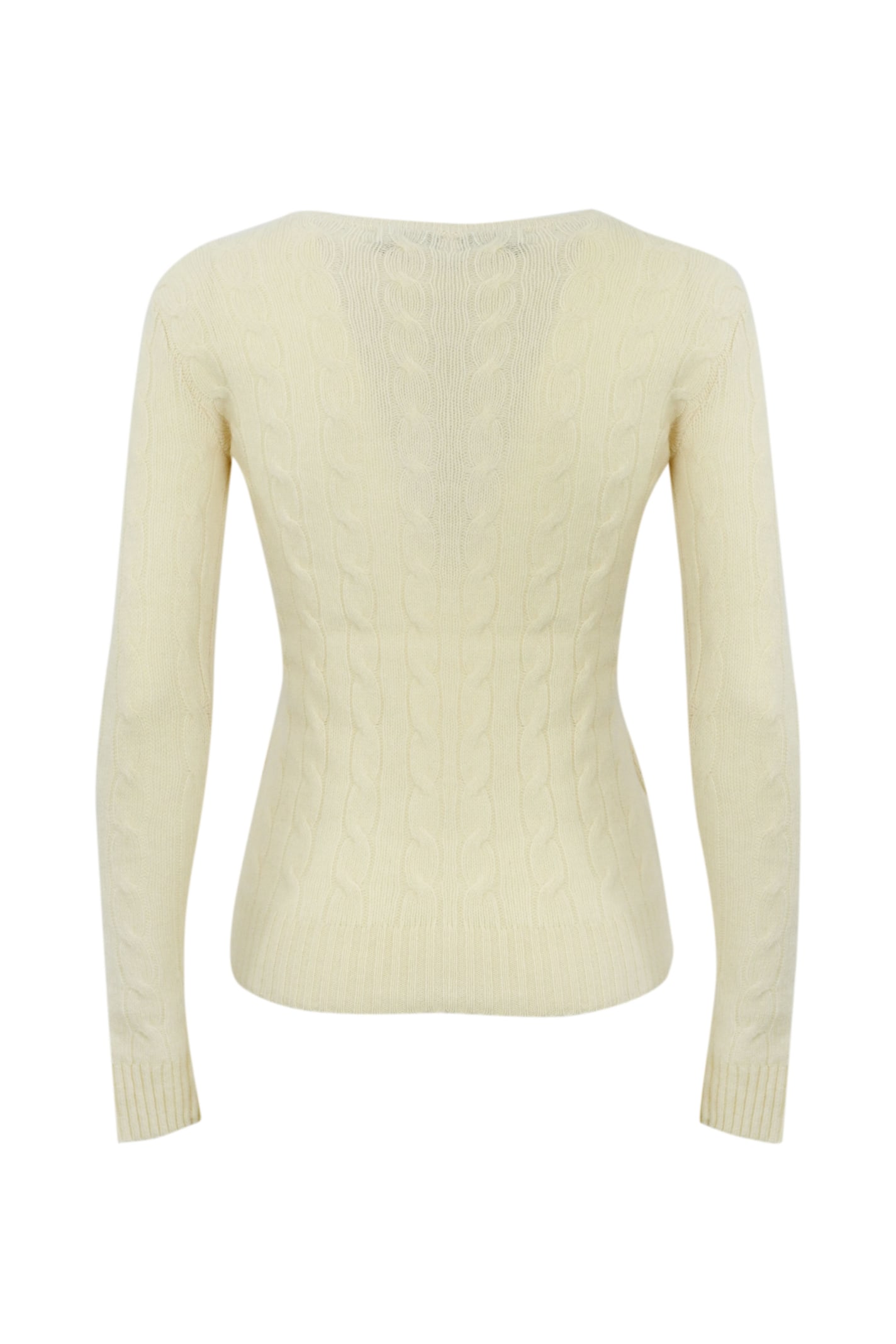 Shop Polo Ralph Lauren Woven Sweater In White