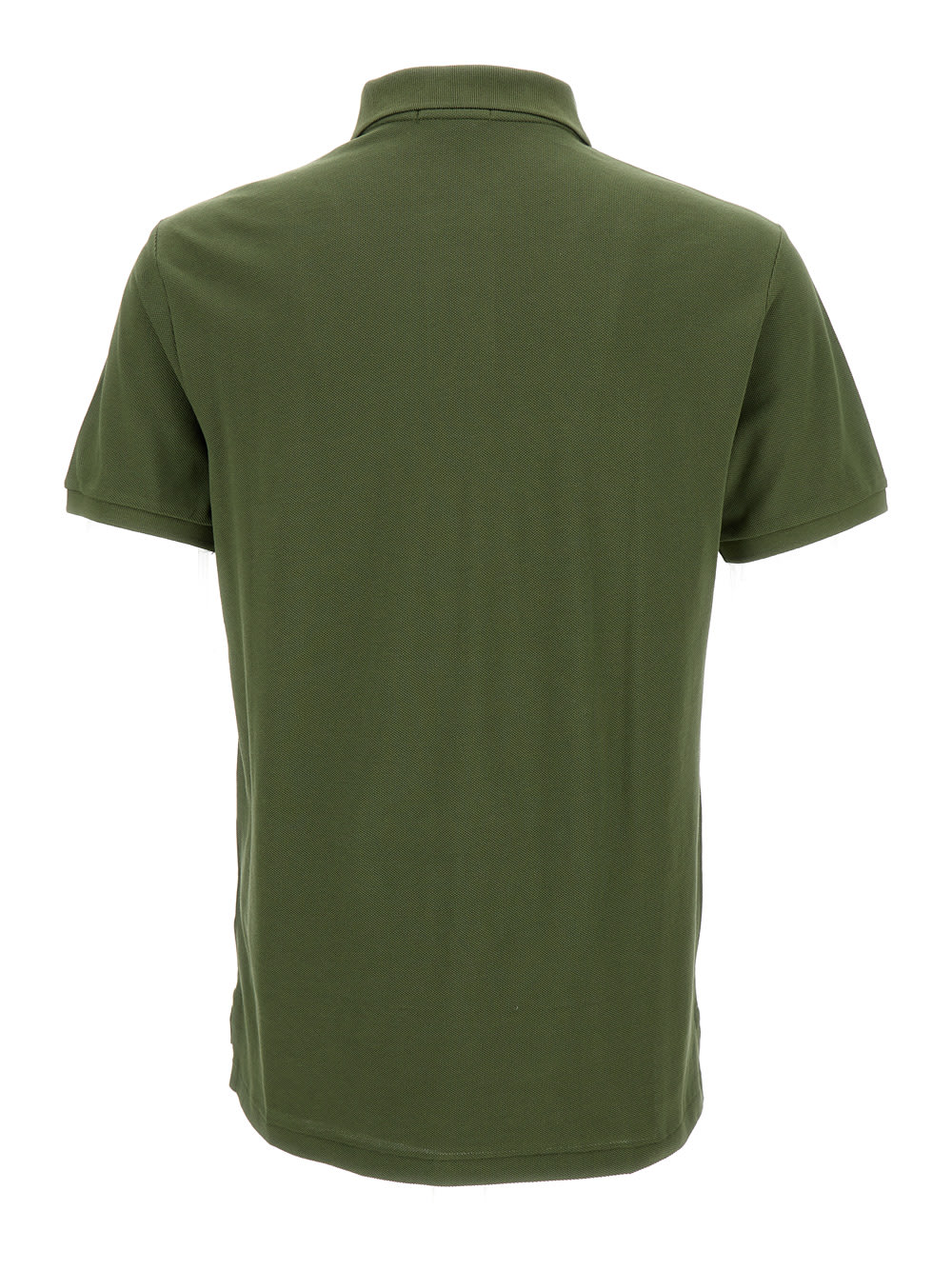 Shop Polo Ralph Lauren Green Polo Shirt With Pony Embroidery In Cotton Man