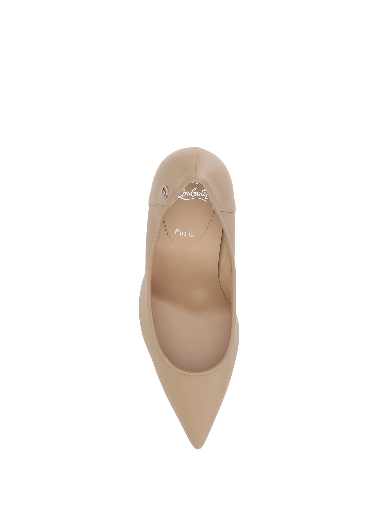 Shop Christian Louboutin Kate Leather Pumps In Blush/lin Blush