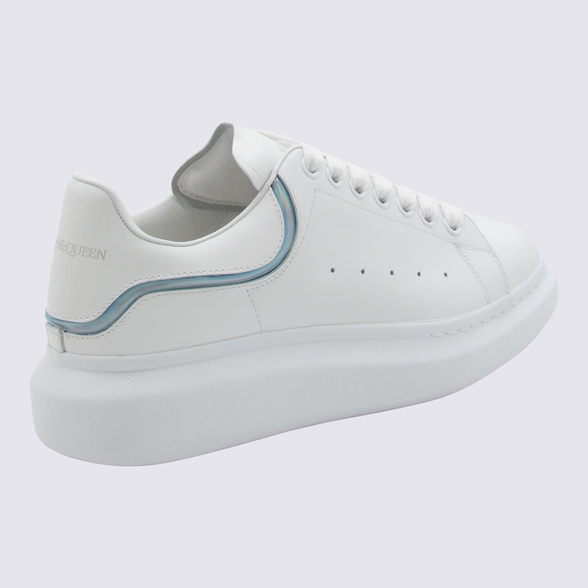 Shop Alexander Mcqueen White Multicolour Oversized Sneakers In White/white