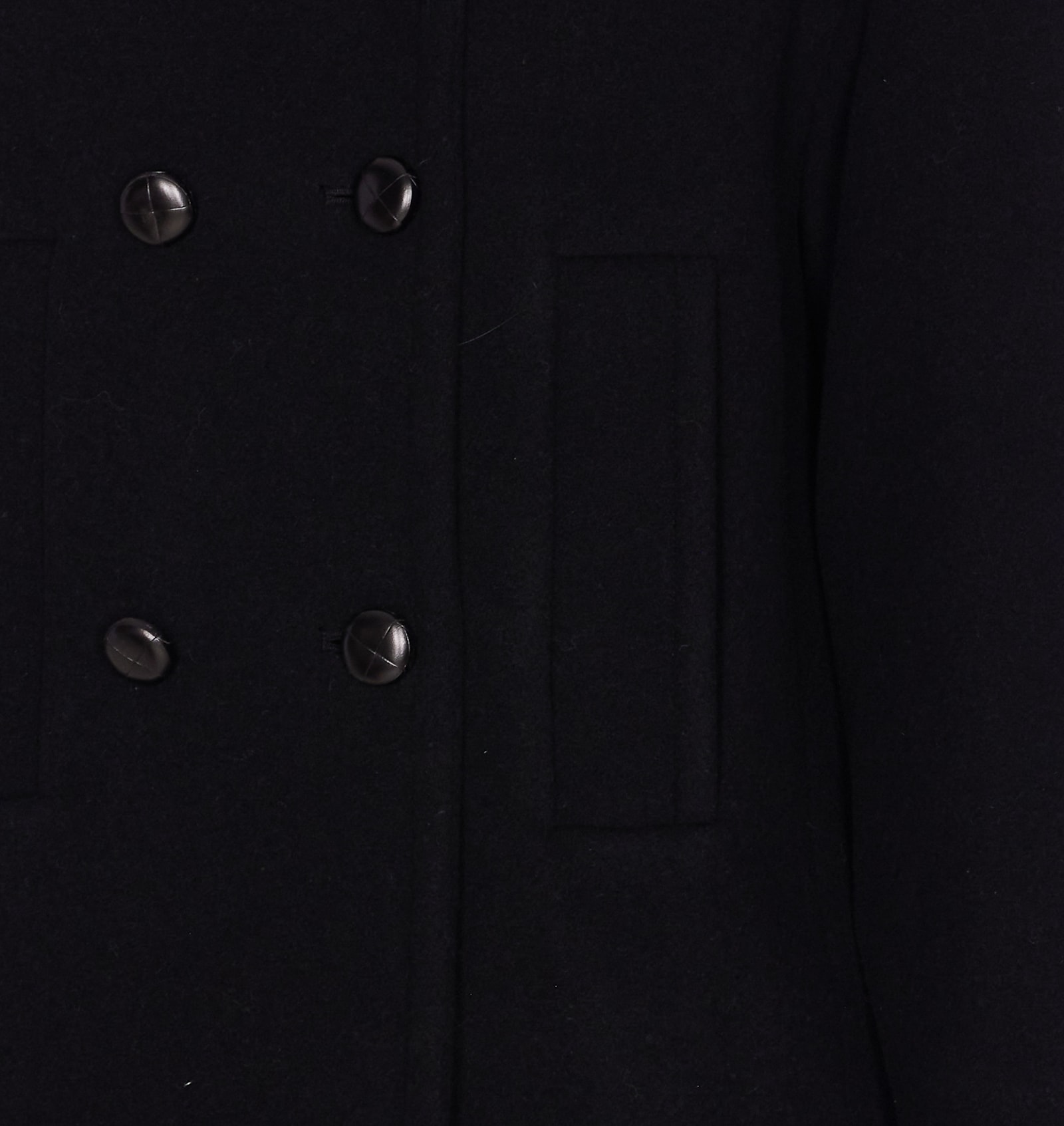 Isabel Marant Wool Blend Fiby Coat With Collared Neck In Black