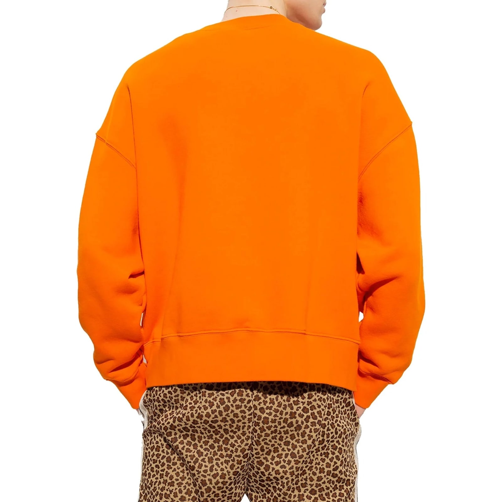 Shop Palm Angels Cotton Logo Sweatshirt In Orange