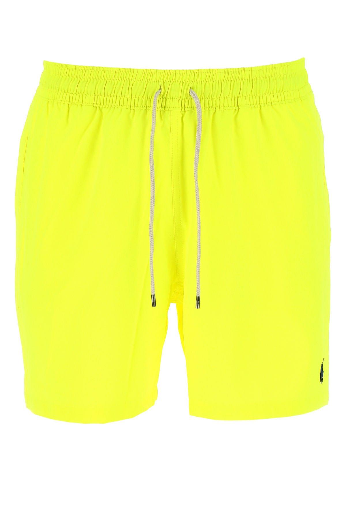 POLO RALPH LAUREN FLUO YELLOW STRETCH POLYESTER SWIMMING SHORTS POLO RALPH LAUREN