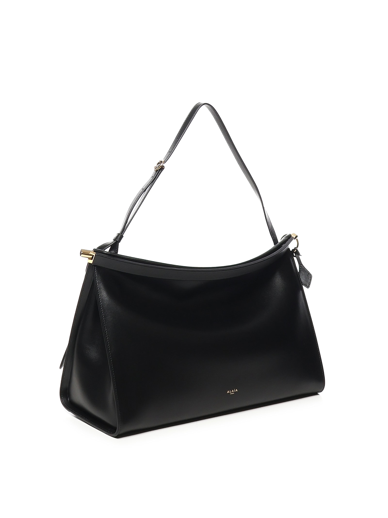 Alaïa Alaia Women Le Click East West Large Leather Shoulder Bag In Black