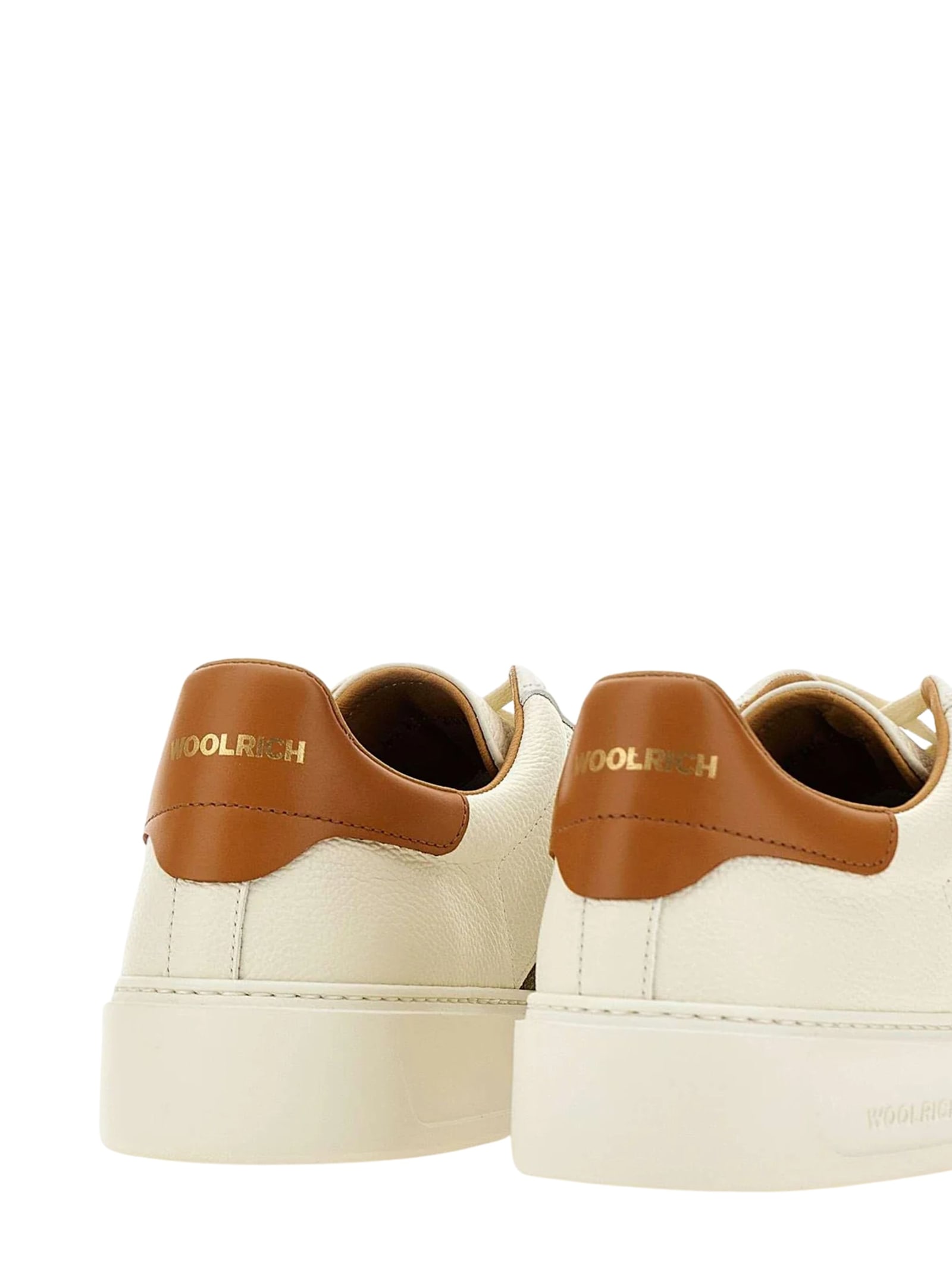 Woolrich Modern Low-top Sneakers With Contrasting Heel Tab In White