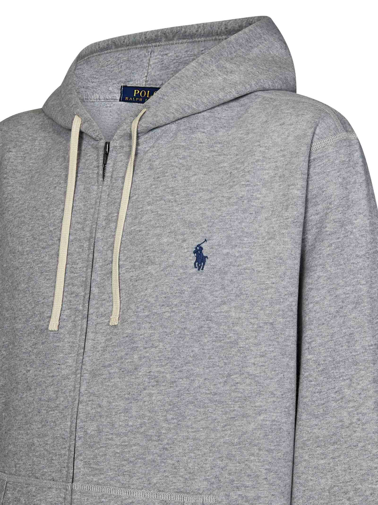 Shop Polo Ralph Lauren Sweatshirt In Grey