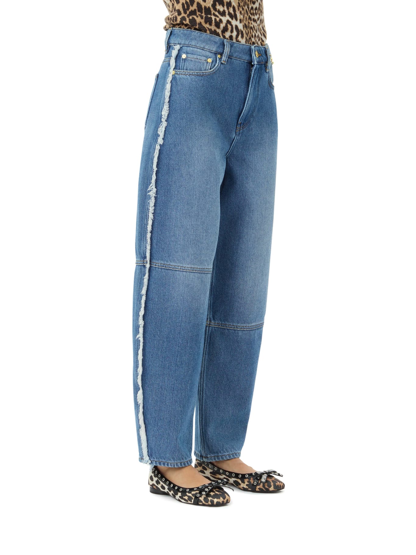 GANNI BLUE STARY JEANS 