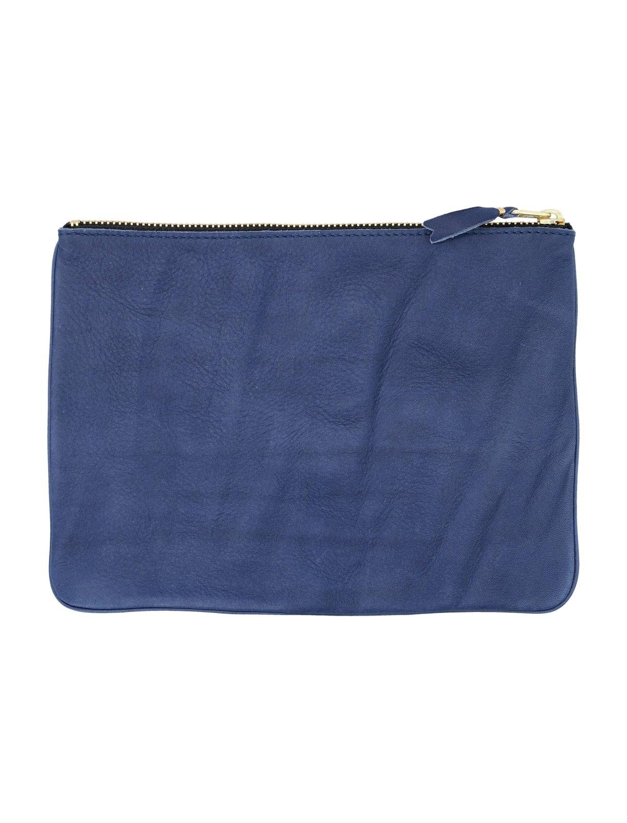 COMME DES GARÇONS LOGO PRINTED ZIP-UP POUCH 