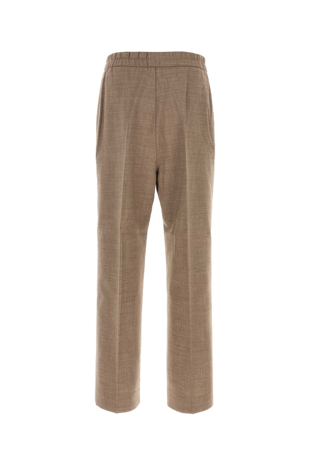 Fear Of God Wide Leg Wool Trousers Featuring Pockets In Brown